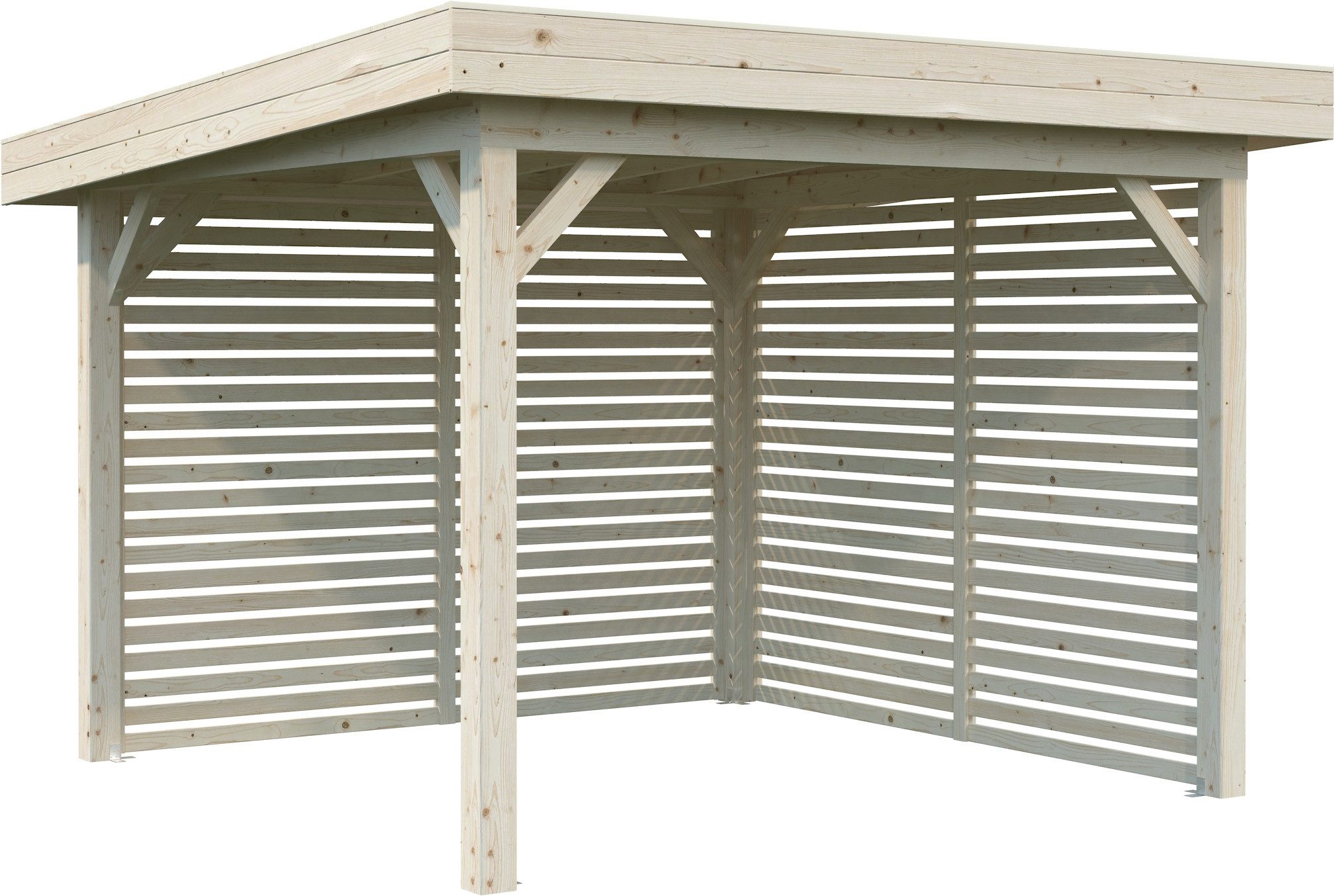 Palmako Holzpavillon Lenna 8,3 m² Set 302, (Set), BxTxH: 340x340x245 cm