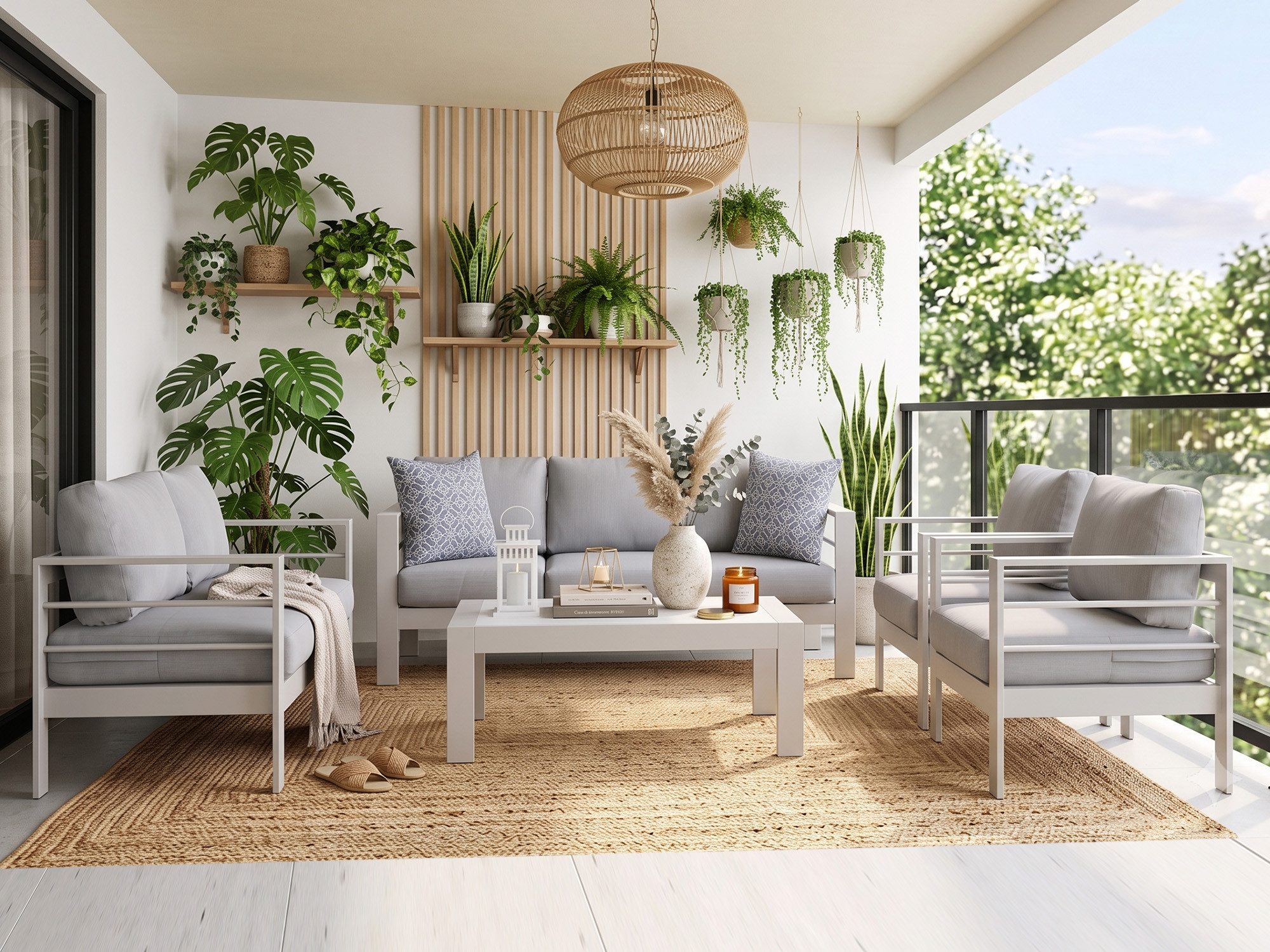 Gartenlounge-Set Gartenmöbel Set Aluminium