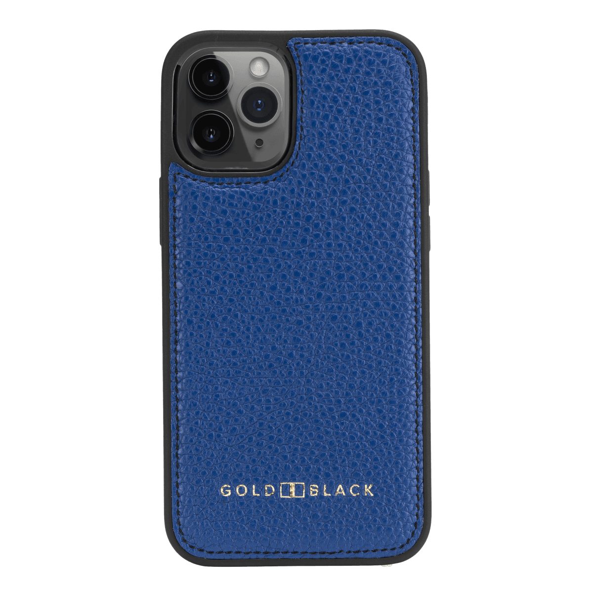 GOLDBLACK Handyhülle GOLDBLACK iPhone 12 / 12 Pro Lederhülle Nappa Blau