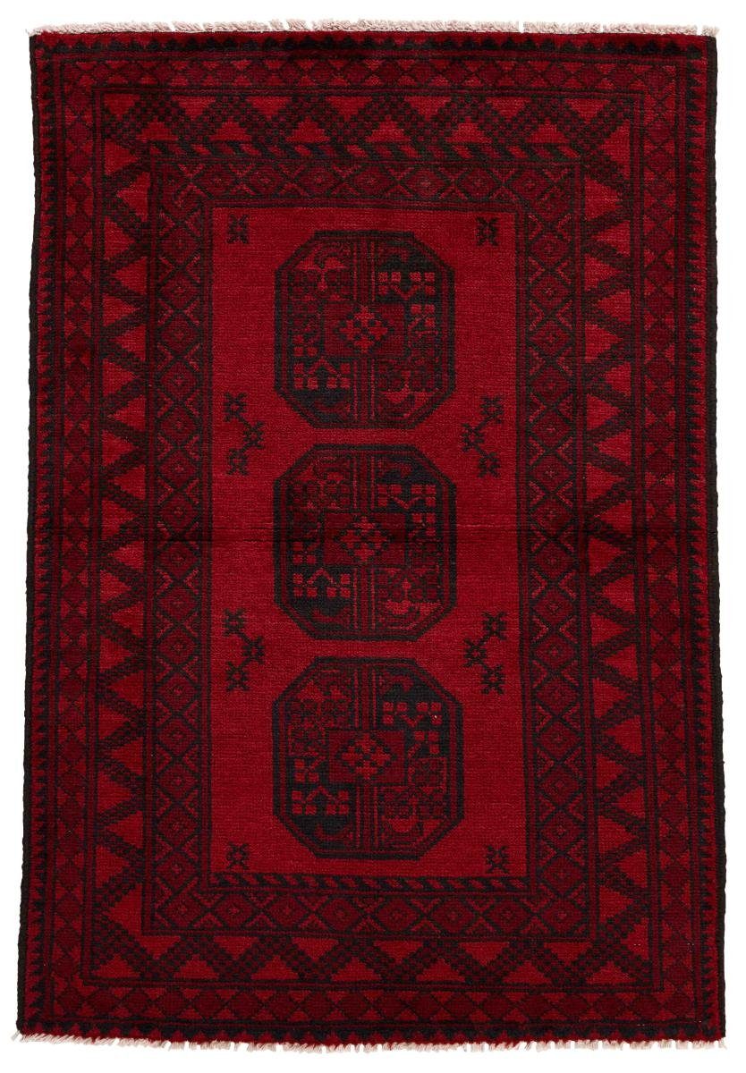 Orientteppich Afghan Akhche 98x147 Handgeknüpfter Orientteppich, Nain Trading, rechteckig, Höhe: 6 mm | Kurzflor-Teppiche