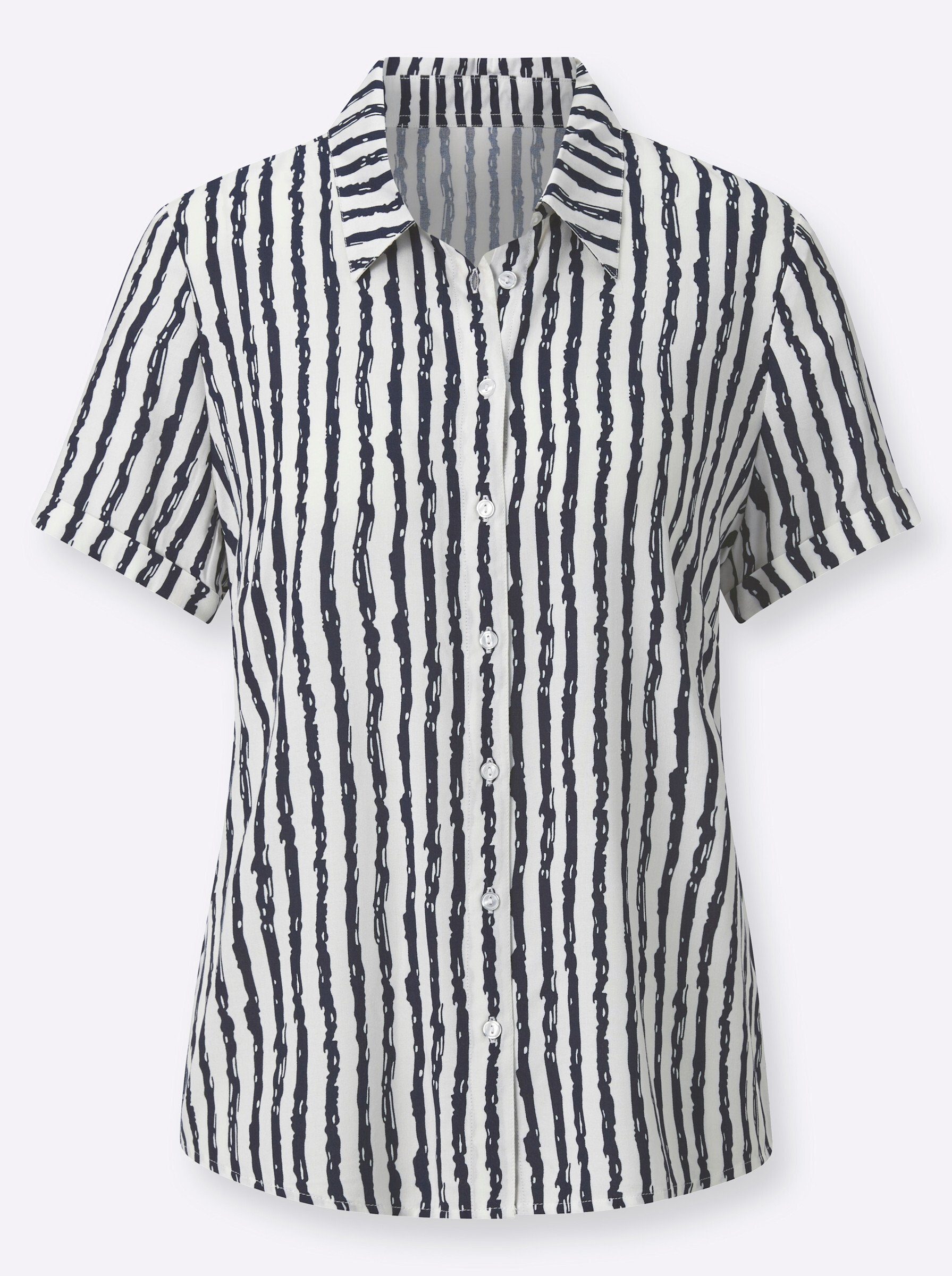 Klassische Bluse Bluse Kurzarm