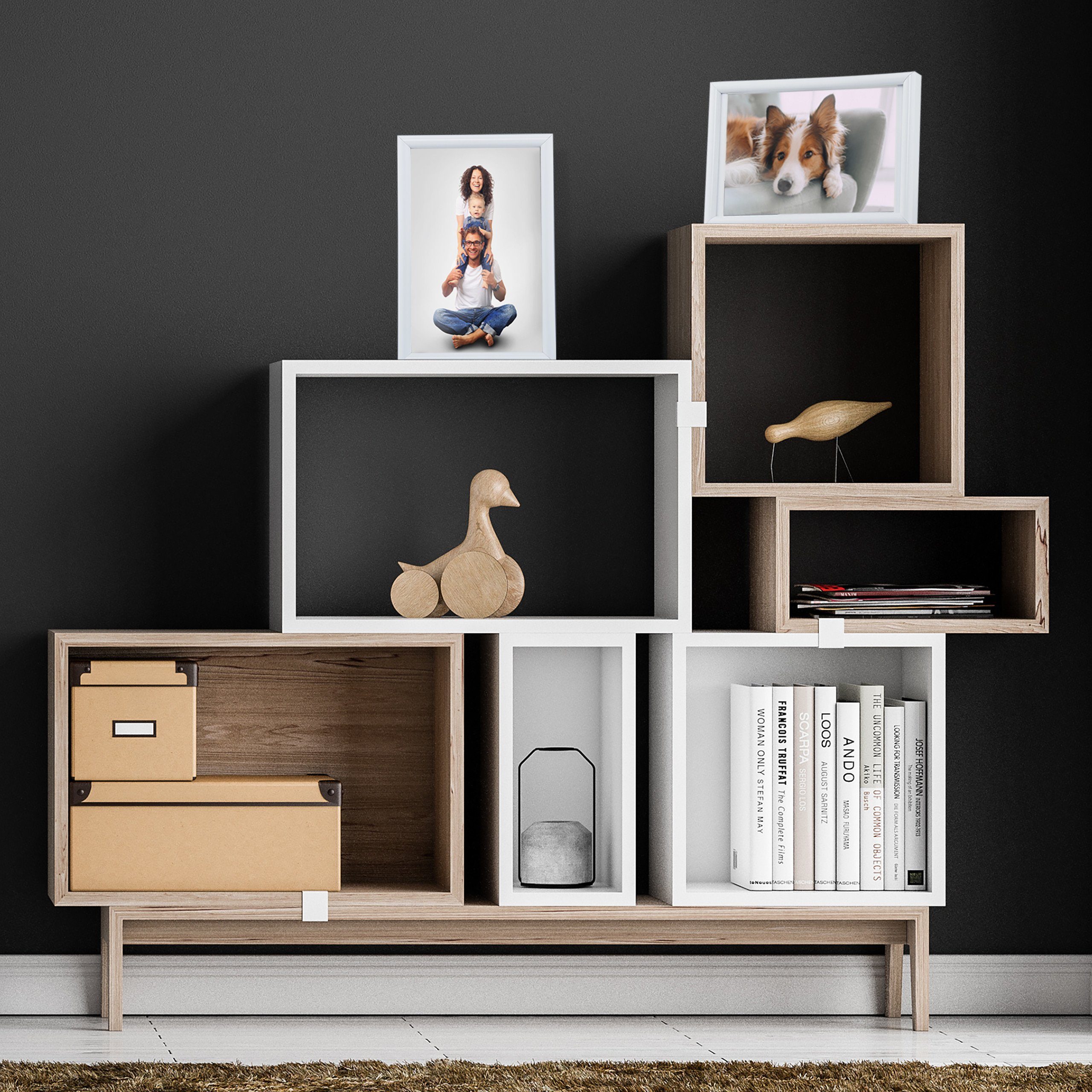 relaxdays Bilderrahmen 2er Set 15 x 20 cm, weiß günstig online kaufen
