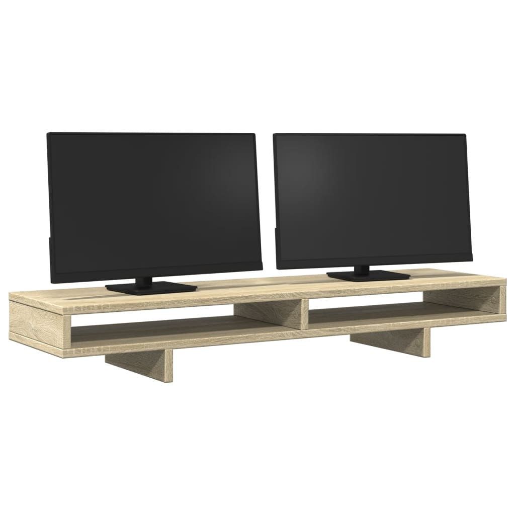 vidaXL Monitor-Halterung 100 x 27 x 15 cm Monitorständer Sonoma Eiche 100x27x15 cm Spanplatte