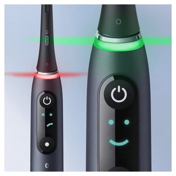 Oral-B Elektrische Zahnbürste iO Series 9N Black Onyx inkl. Power2Go Lade-Reise-Etui, Aufsteckbürsten: 1 St., iO-Magnettechnologie, 7 Smart-Modi, 3D-Zahnflächen-Tracking