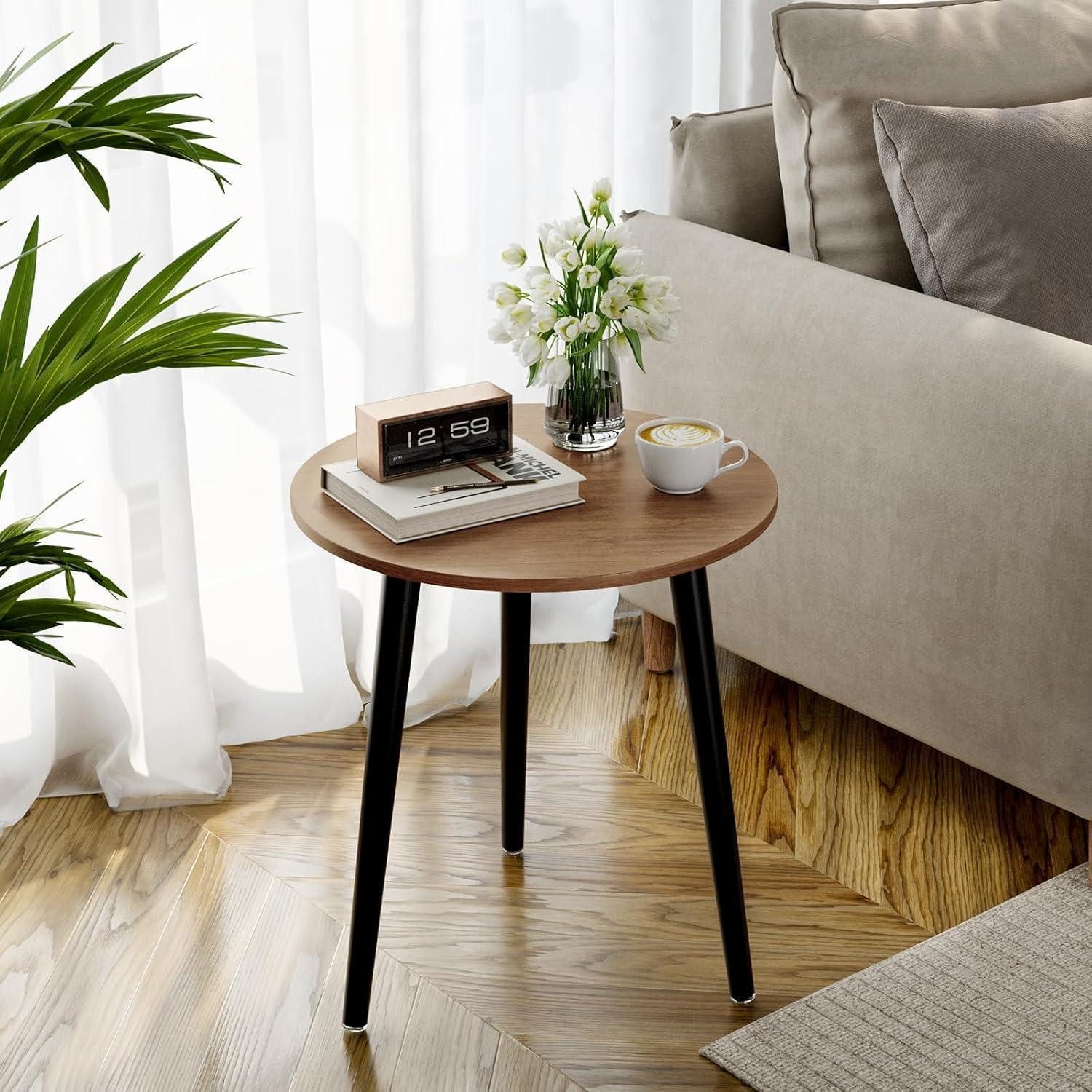 LuxusKollektion Beistelltisch Beistelltisch Rund Holz Klein Wohnzimmer Schl günstig online kaufen