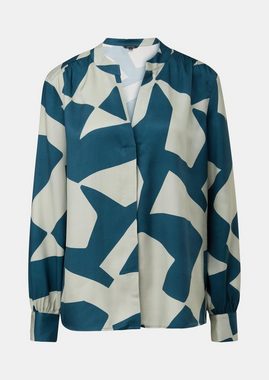 Comma Langarmbluse Bluse mit Tunika-Ausschnitt
