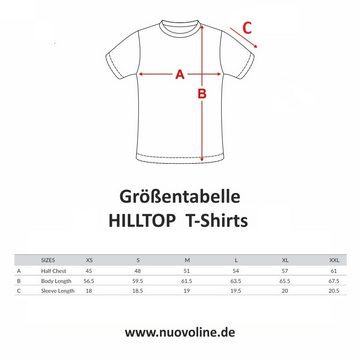 Hilltop T-Shirt Damen T-Shirt 100% Bio-Baumwolle, Rundhals, Sommer Basic Kurzarm Shirt