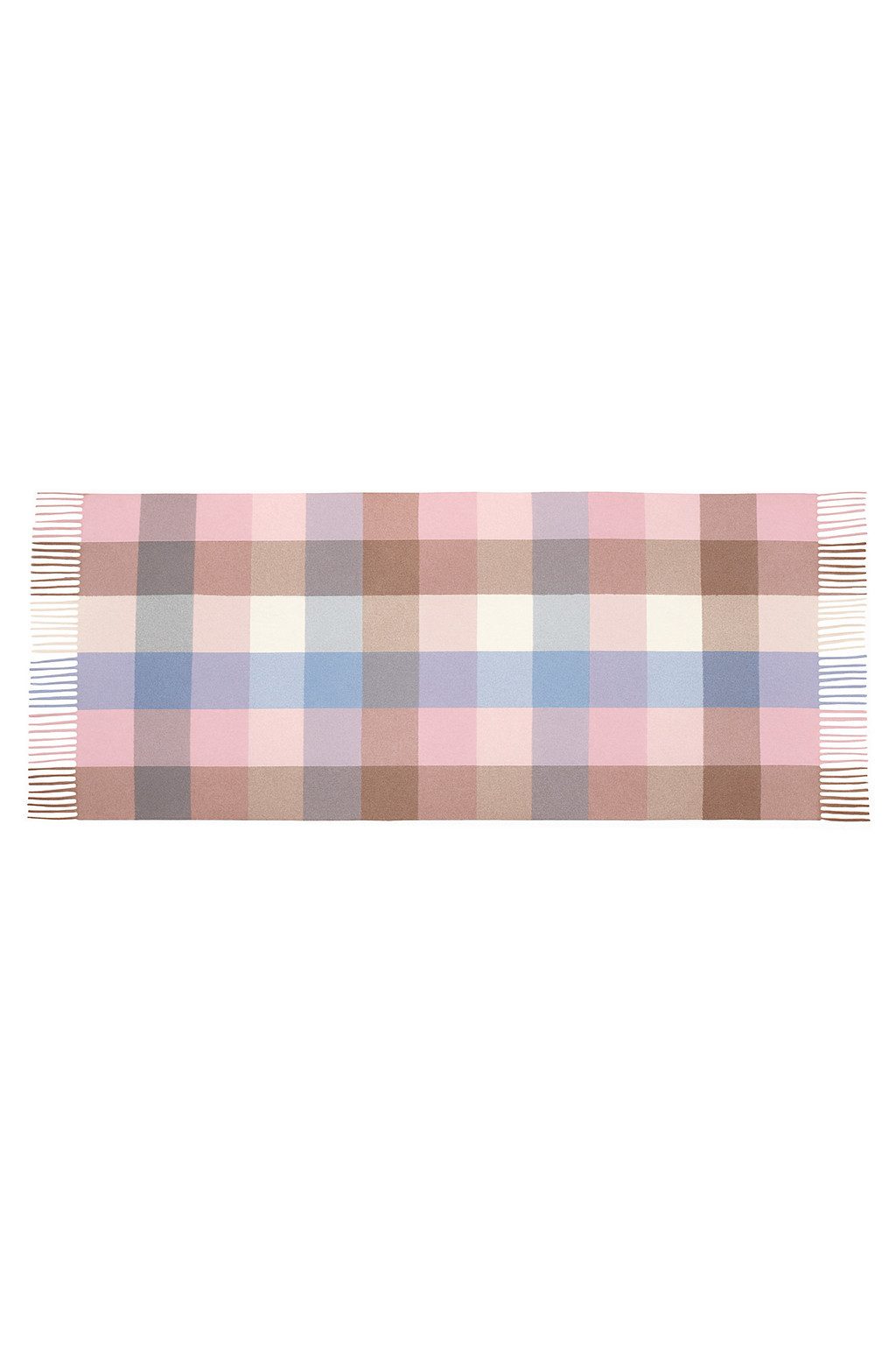 Faera Modeschal Weicher Strick Schal mit Fransen - für Damen, (1-St), Normal Fit Kariert wärmend Casual-Style ideal für Urlaub – Bild 3 von 3