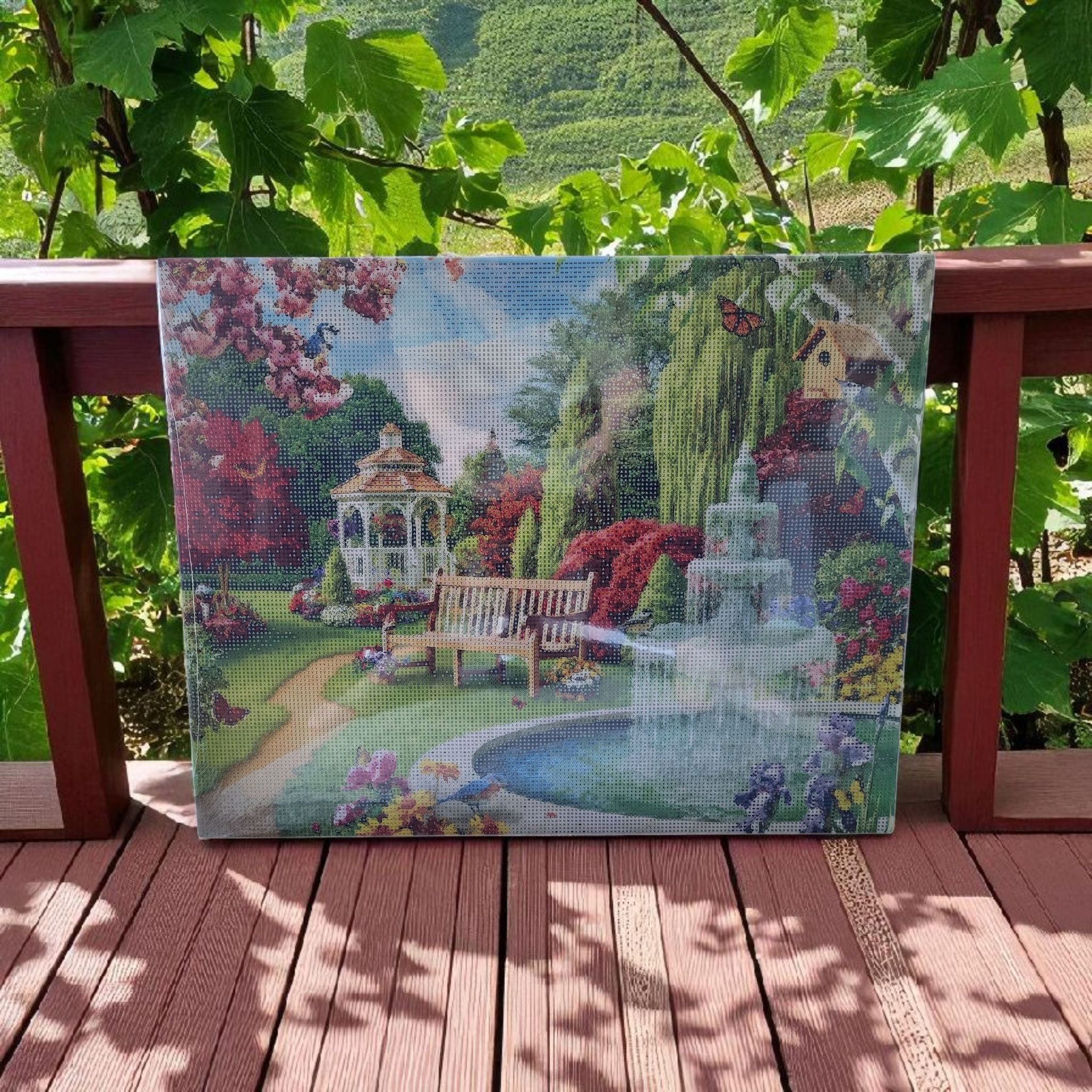 Weltbild Malen nach Zahlen Diamond Painting Gartenparadies 50 x 40 cm