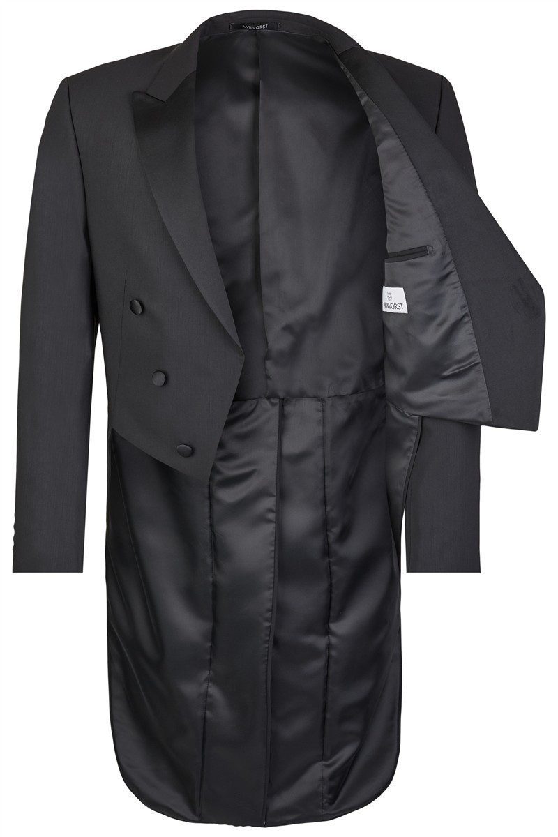 Wilvorst Frack-Anzug Wilvorst CLASSICs Herren Frack-Sakko Classic Fit Schwarz