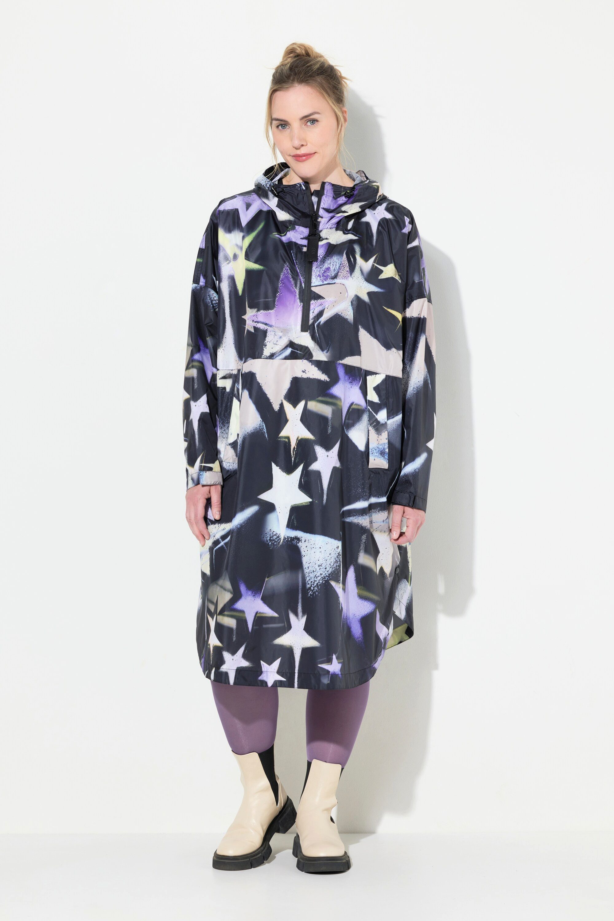 Laurasøn Funktionsjacke Funktions-Regencape Unisex Print Kapuze