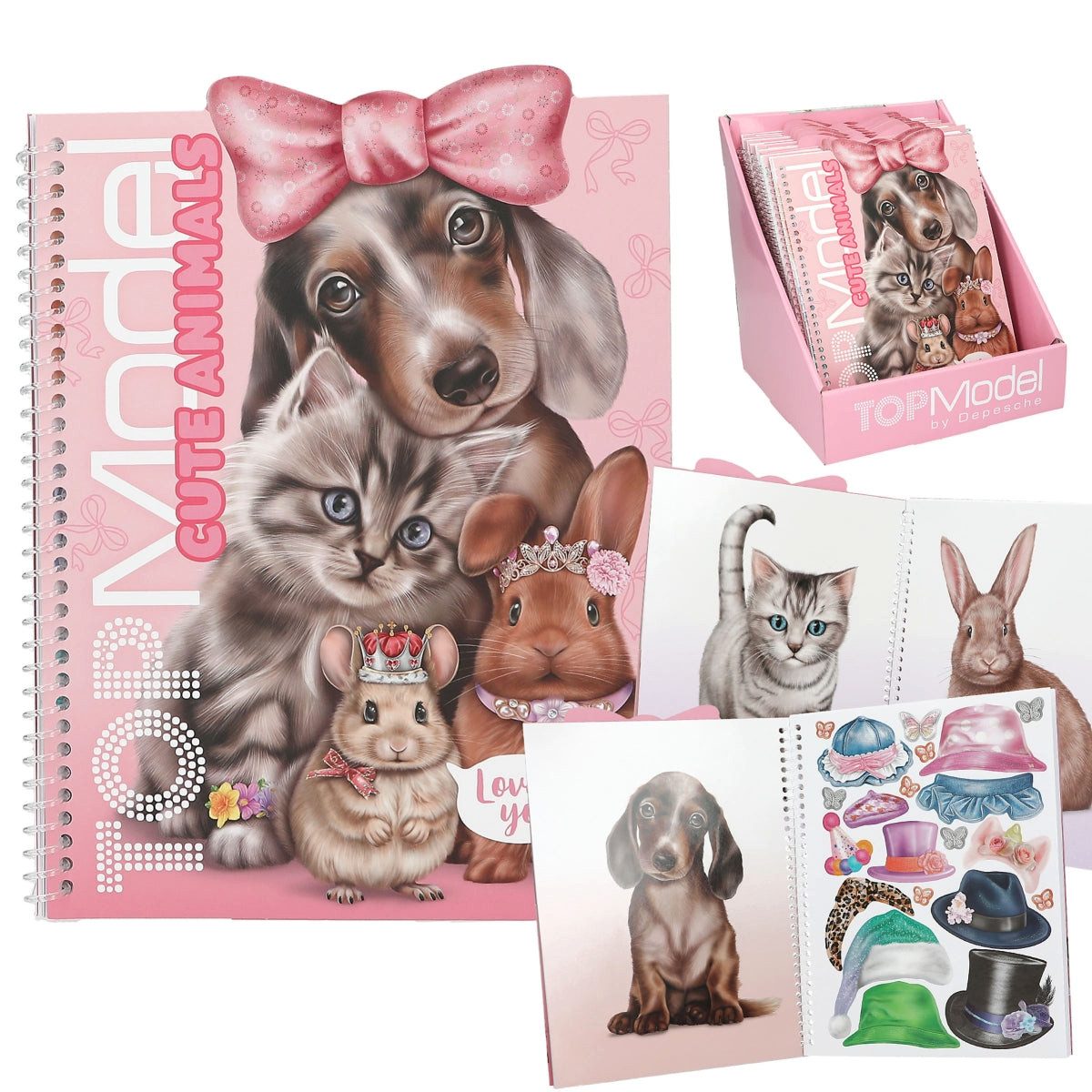 Depesche Spiel TOPModel Cute Animals Stickerbuch - Süße Tiere zum Gestalten