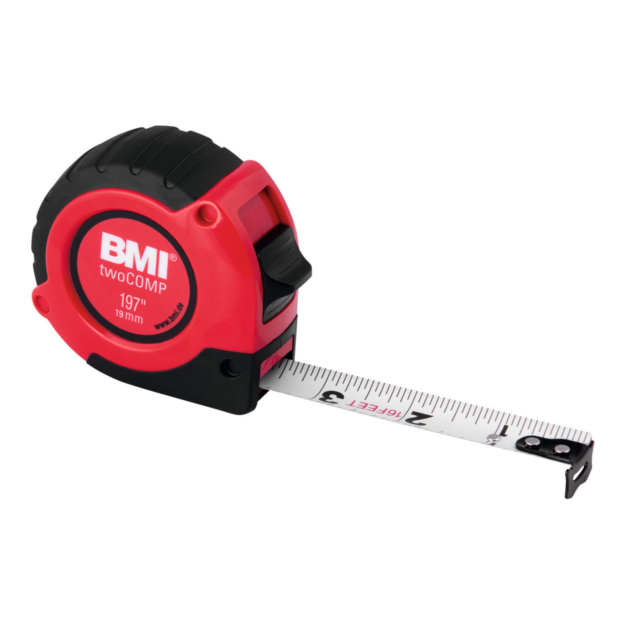 BMI BMI Rollbandmaß twoCOMP, Zoll-Ablesung, 120 Zoll
