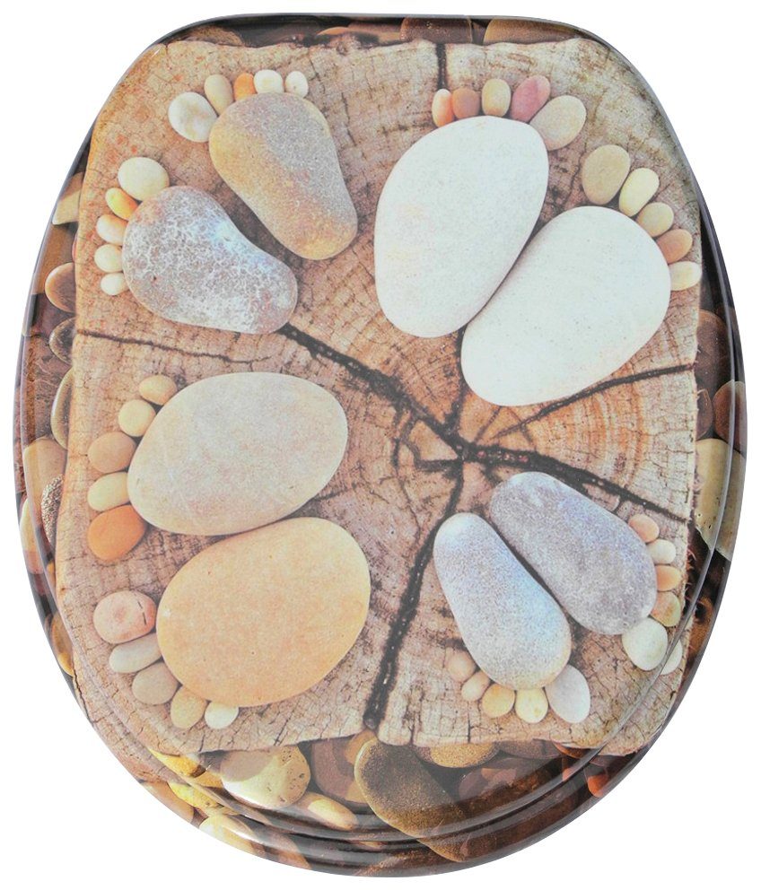 Sanilo WC-Sitz Stone Feet, mit Absenkautomatik