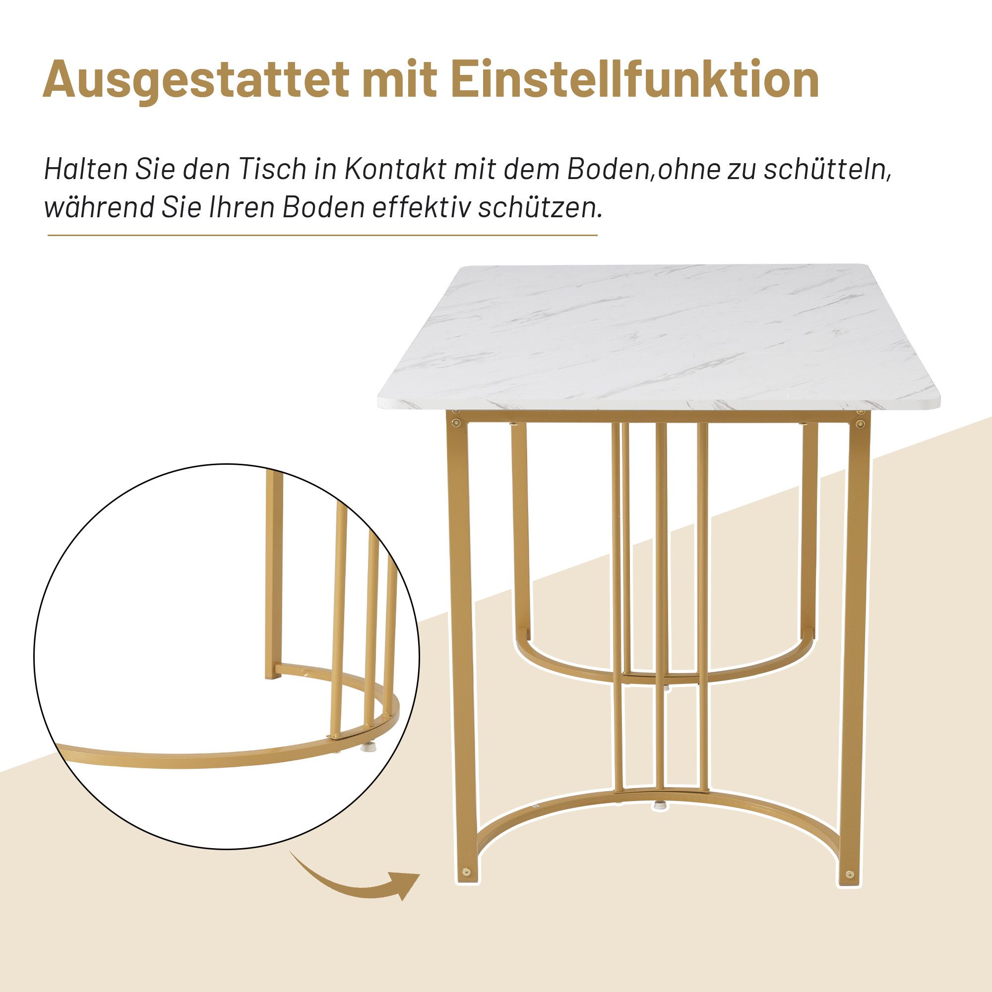 MODFU Esstisch Küchentisch Rechteckiger Esstisch, mit günstig online kaufen