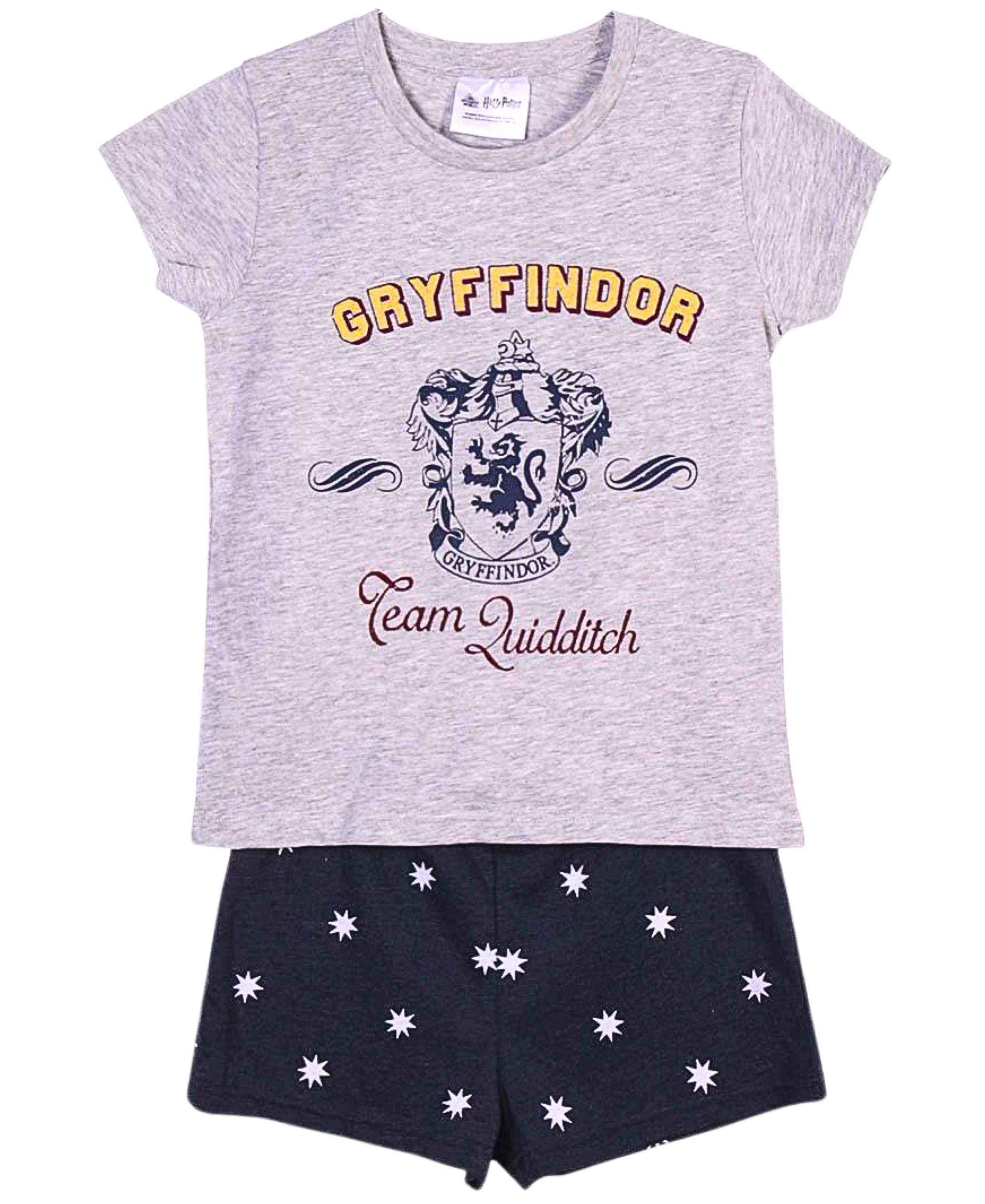 Cerdá Schlafanzug Gryffindor (2 tlg) Mädchen Pyjama Set kurz - Kinder Shorty Gr. 116-164 cm