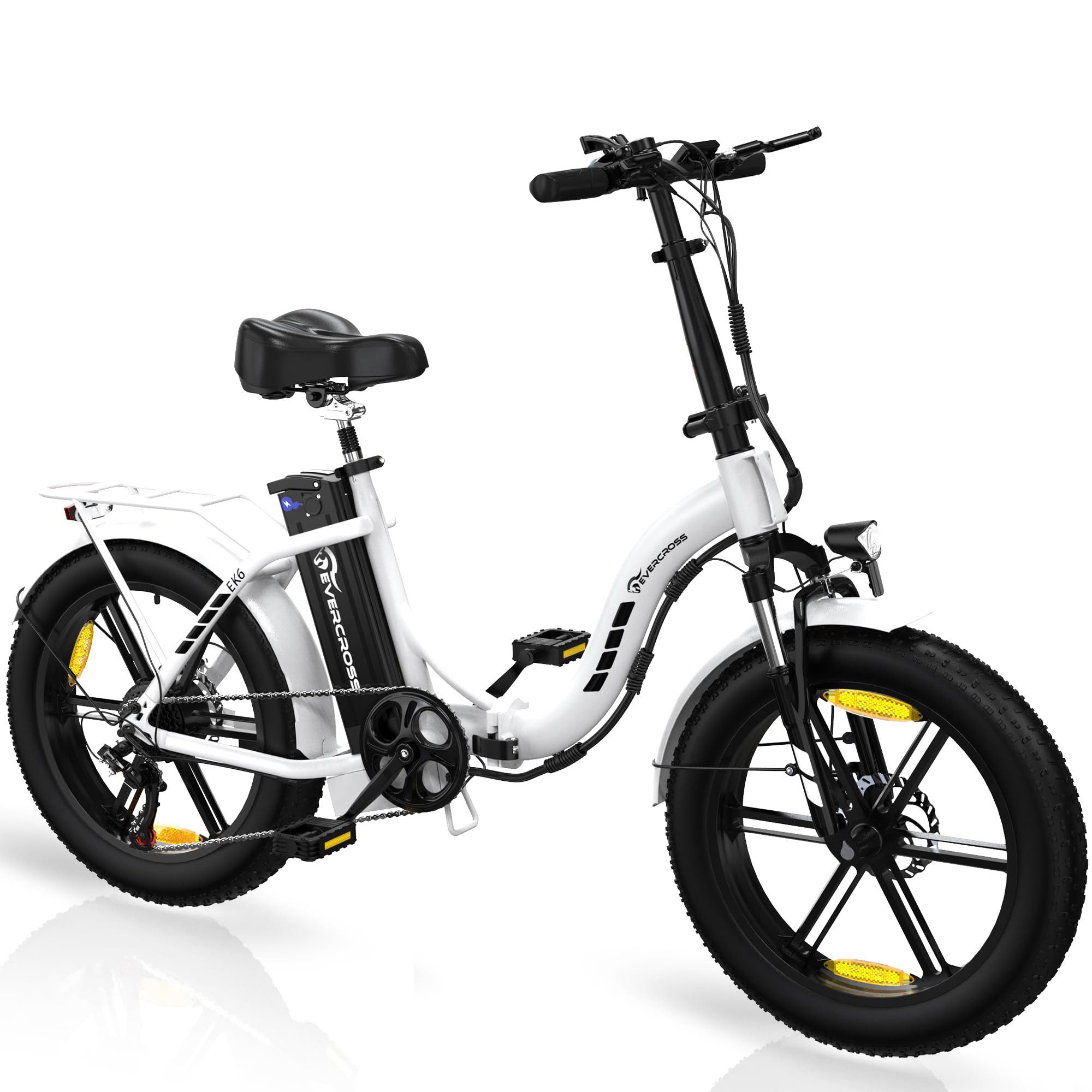 EVERCROSS TECH E-Bike 20×4.0 Fatbike, 7-Gang Shimano, 48V 18Ah abnehmbarer Akku 90-130km, Heckmotor, 864 Wh, NFC+App Entsperrung, 250W Motor Elektrofahrräder für Damen und Herren