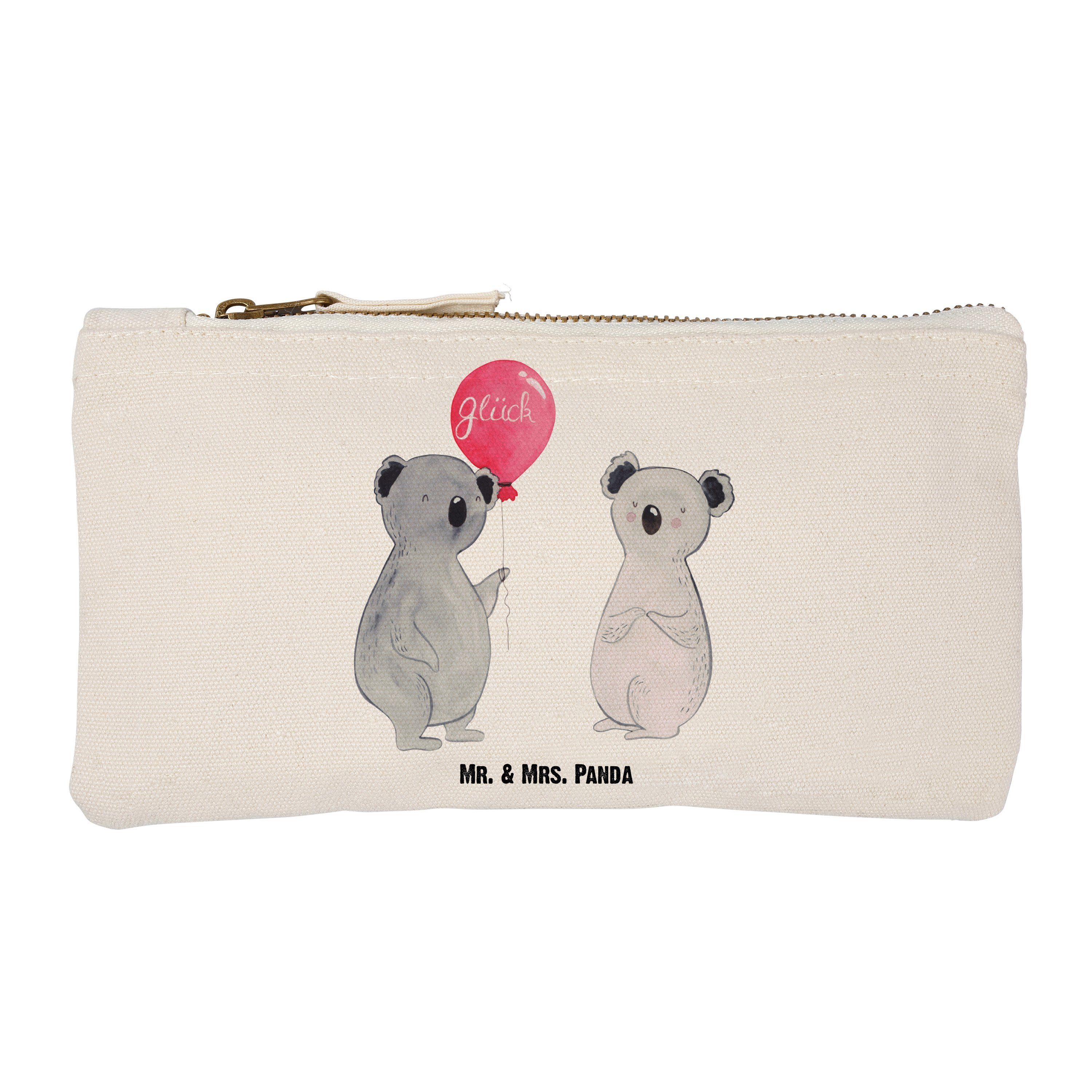 Mr. & (1-tlg) Panda Luftballon - - Koala Mrs. Kosmetiktasche Makeup, Schminktasche Federmappe, Geschenk, Weiß