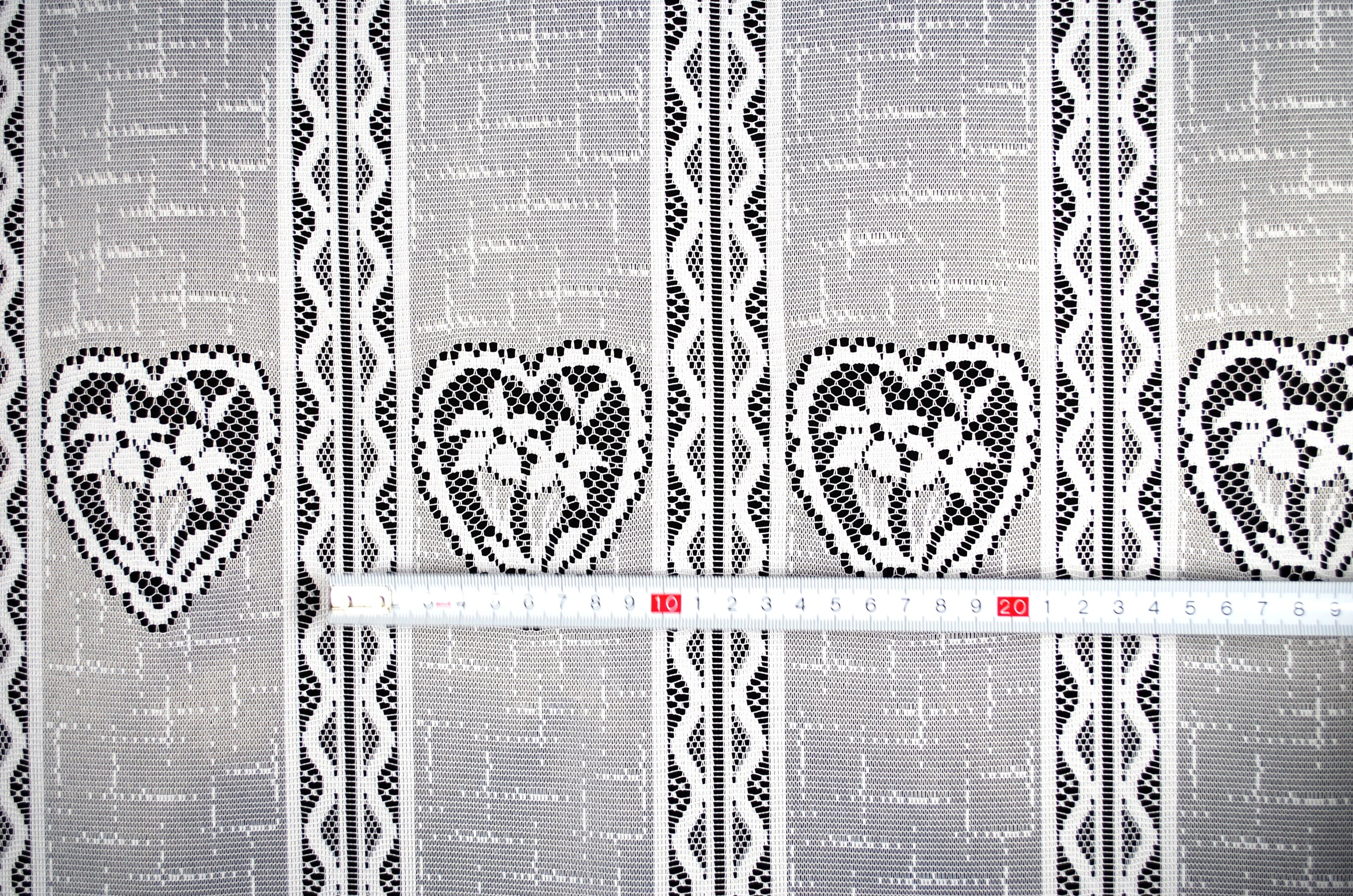 Gardinen Kranzusch Scheibengardine Enzian im Herz, Stangendurchzug, transpa günstig online kaufen