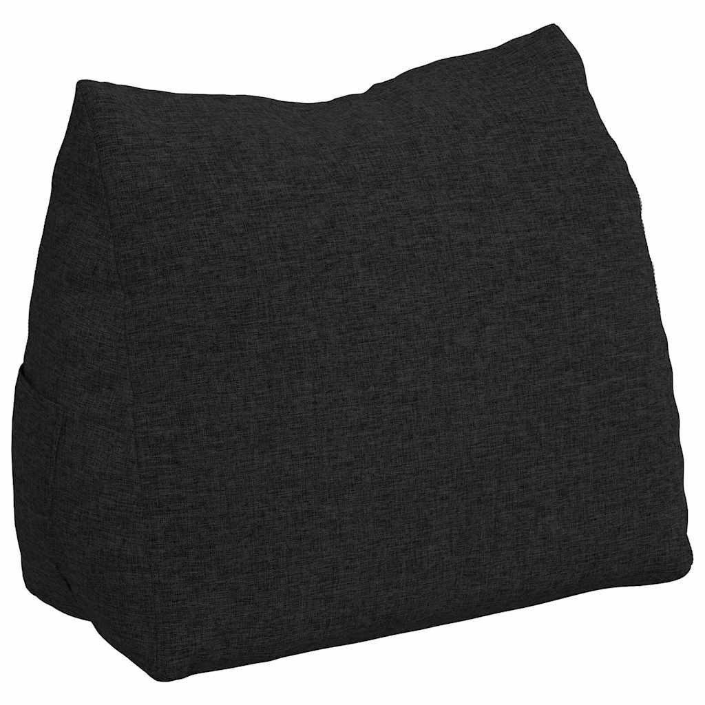 vidaXL Rückenkissen Rückenkissen Schwarz 45 x 20 x 35 cm Stoff, 1-tlg.