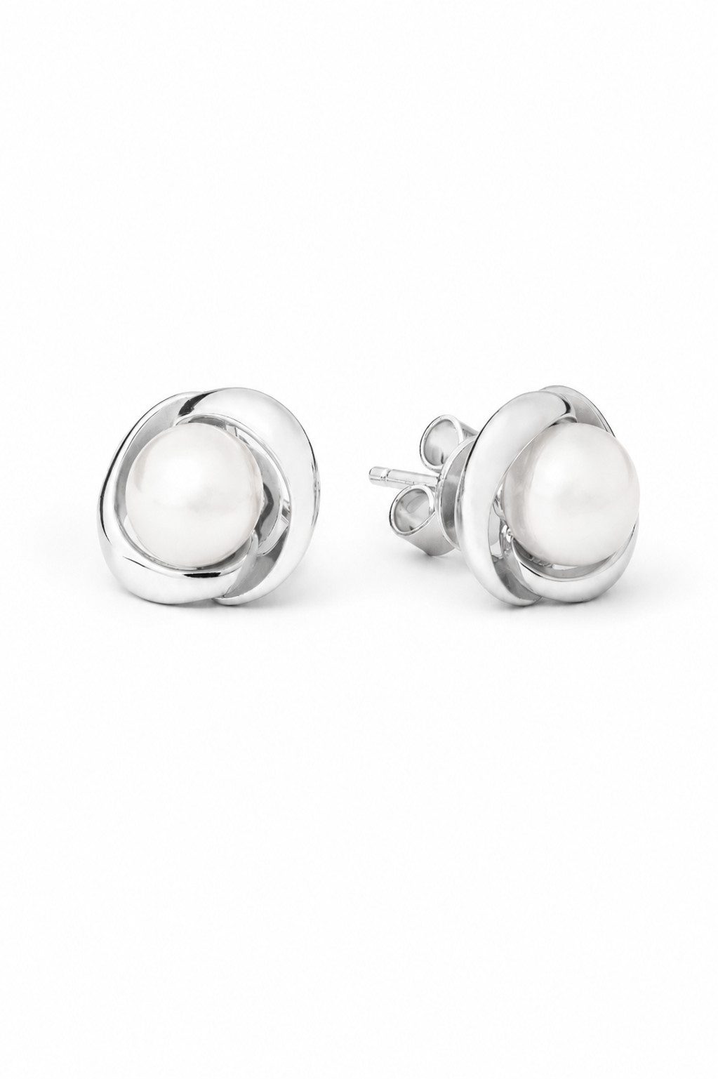 Perlenohrringe mit Süßwasserzuchtperlen 925 Silber weiß Ohrstecker Geschenk Frauen