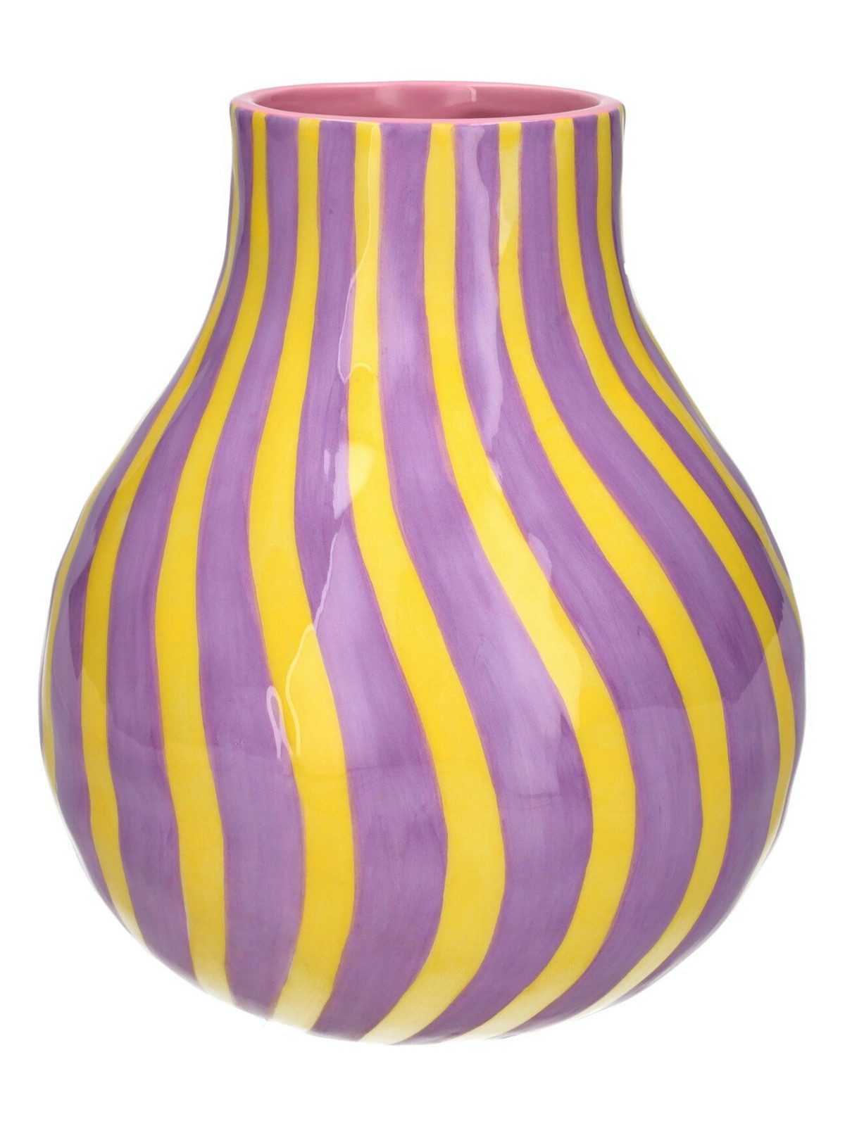 Giftcompany Dekovase Artisan Vase lila/gelb 19,6cm (Vasen)