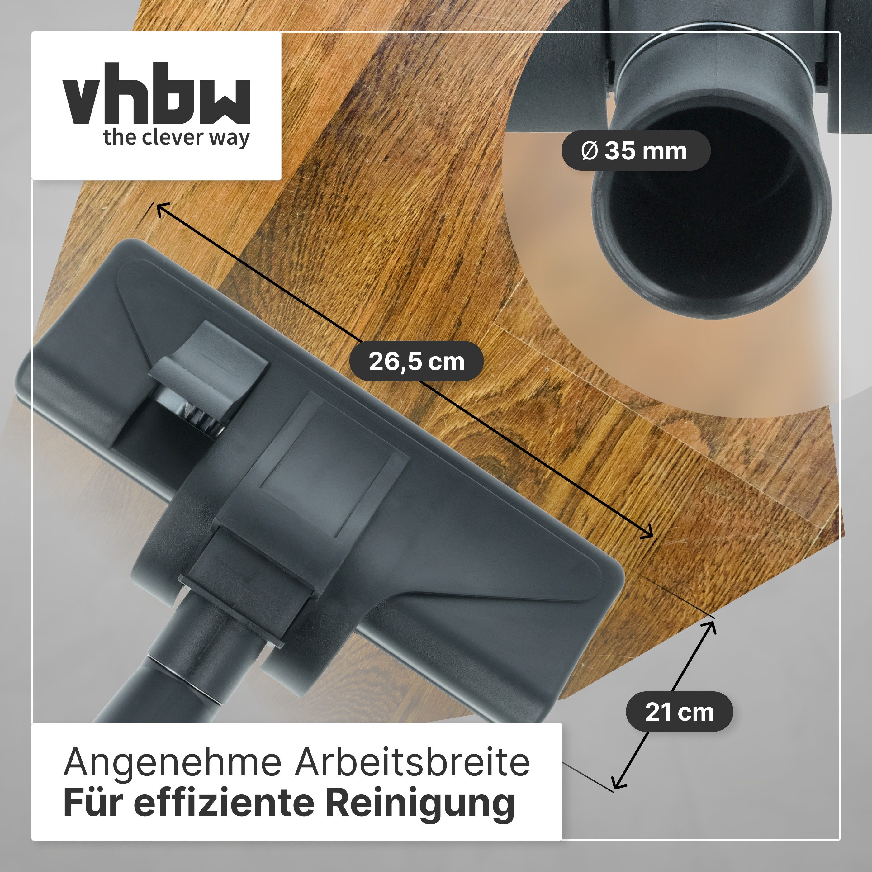 vhbw Bodendüse für Staubsauger, Zubehör für Universal, (1-tlg)