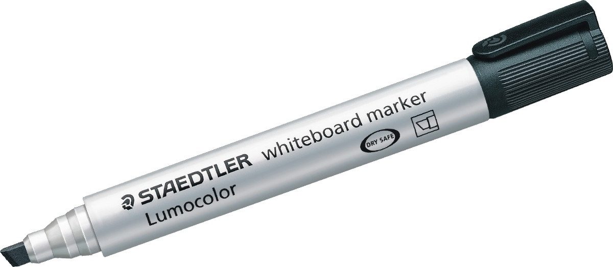 STAEDTLER Whiteboard Marker Whiteboardmarker Lumocolor Keilspitze schwarz