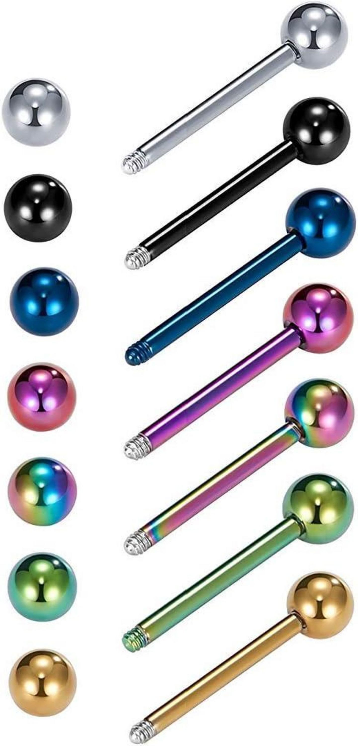 vcmart Intimpiercing Zungenpiercing Chirurgenstahl Barbell Stablänge günstig online kaufen