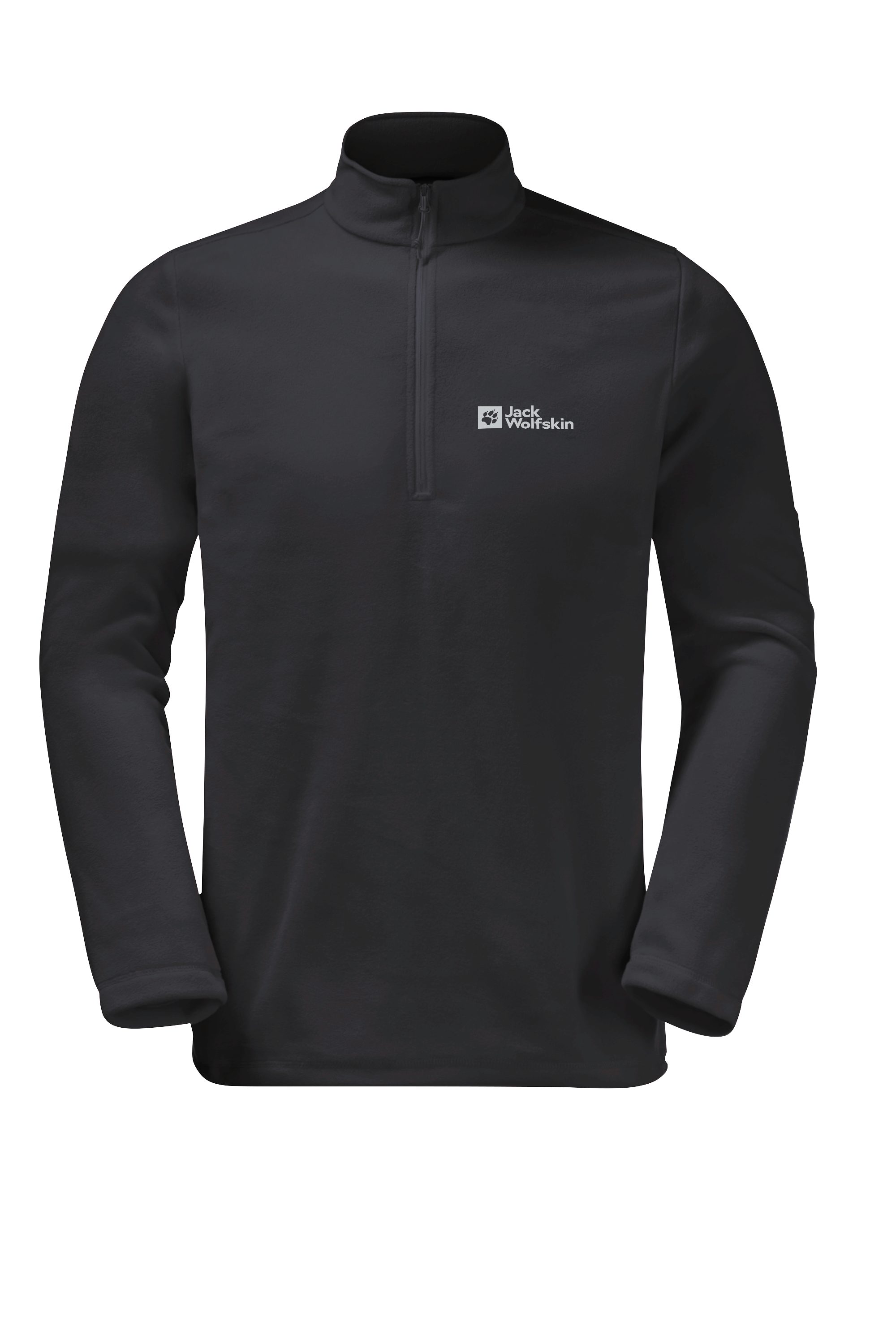 Jack Wolfskin Fleecepullover TAUNUS HZ M für Wandern und Trekking, mit Stehkragen, mit halbem Reißverschluss
