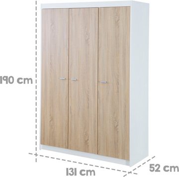 roba® Kleiderschrank Gabriella, 3-türig, Kinderkleiderschrank