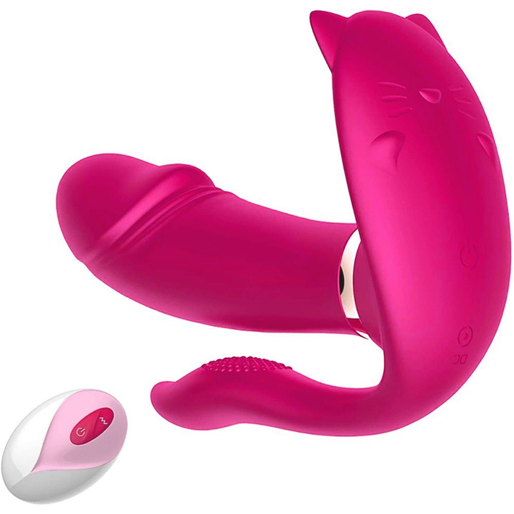 Vaxiuja Dildo Vibrator für ihre Klitoris und G-Punkt mit Schockfunktion - Silikonvibrator Analvibrator Erotisches Sexspielzeug für Frauen und Paare mit 9 Vibrationsfrequenzen