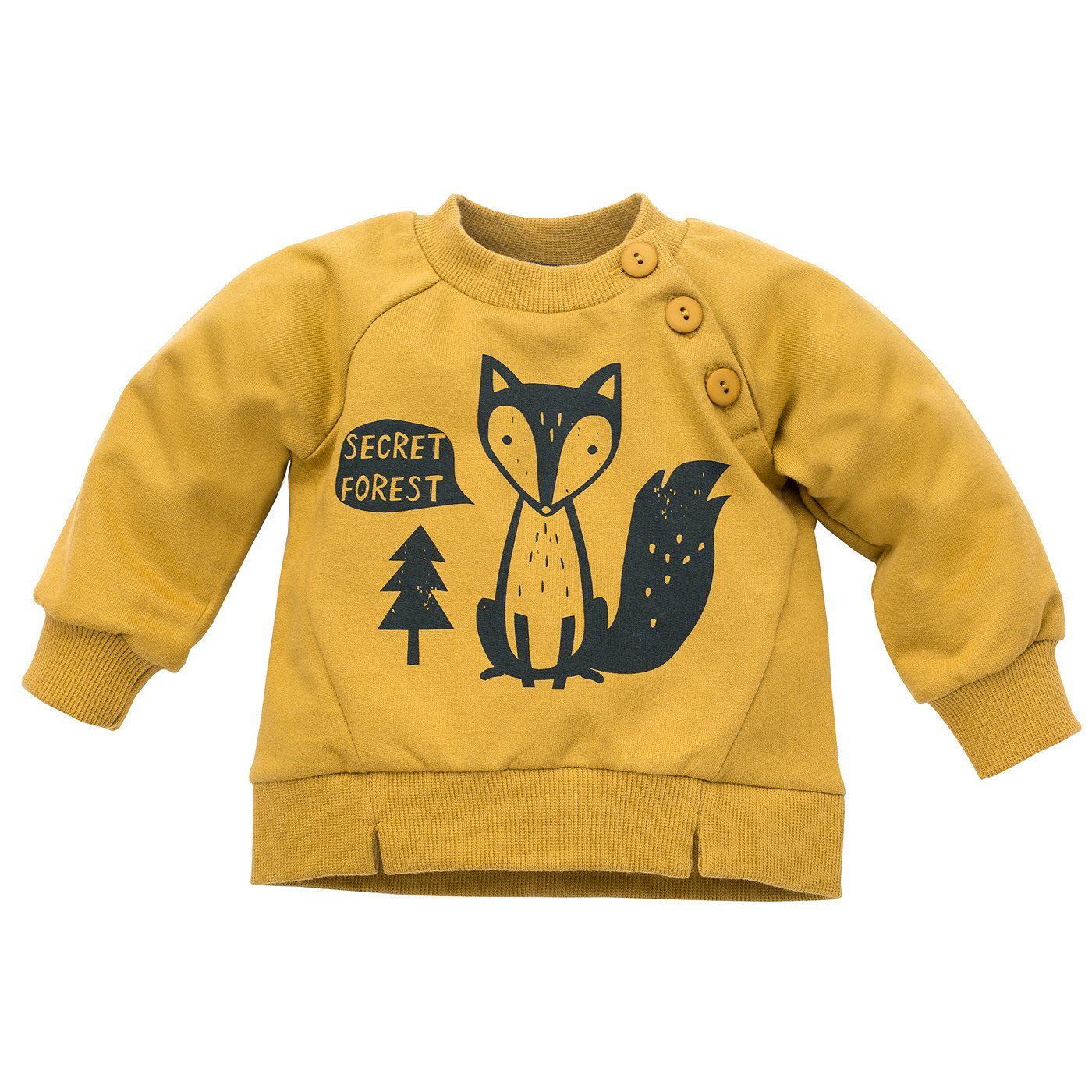 Sweatshirt Sweatshirt Secret Knöpfen PINOKIO Forest mit Pinokio