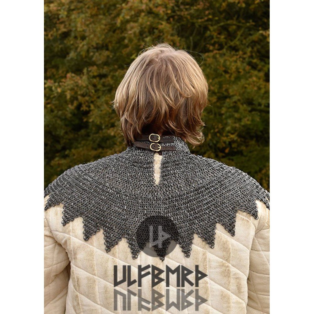 Battle Merchant Ritter-Kostüm Bischofskragen, Kettenkragen, unvernietete Ringe, Ø 8mm, Federstahl