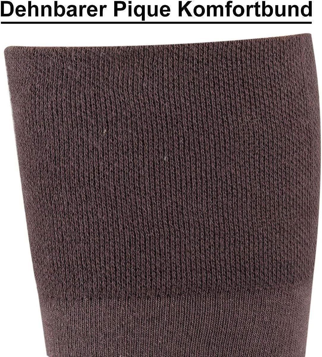 TippTexx 24 Kniestrümpfe 4 Paar Kniestrümpfe mit Komfortbund weiche Baumwolle Damen Herren (4 Paar) glattgestrickt, handgekettelt, ohne Gummidruck – Bild 5 von 5