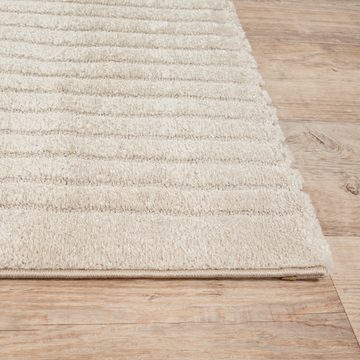 Teppich the carpet Elisa moderner Wohnzimmer Teppich, the carpet, Rechteck, Höhe: 12 mm, geometrisches Muster, angenehm weich, hohe Flordichte