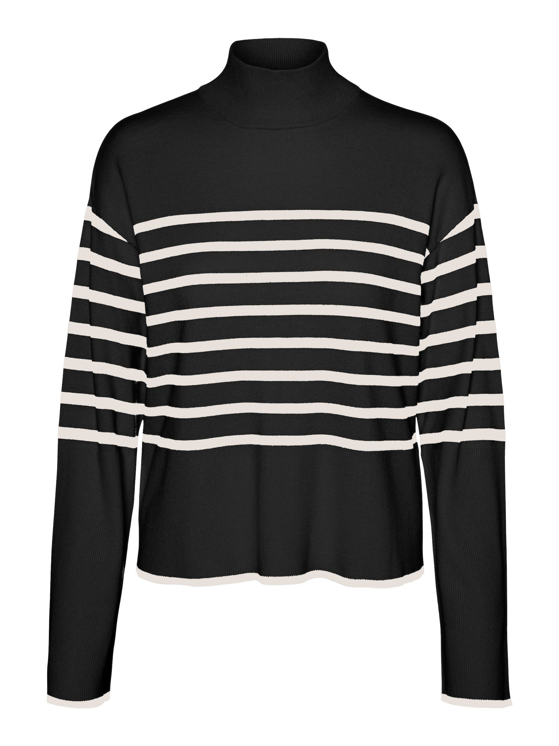 Vero Moda Strickpullover VMNEWHAPPINESS LS HIGHNK PULLOVER GA BOO