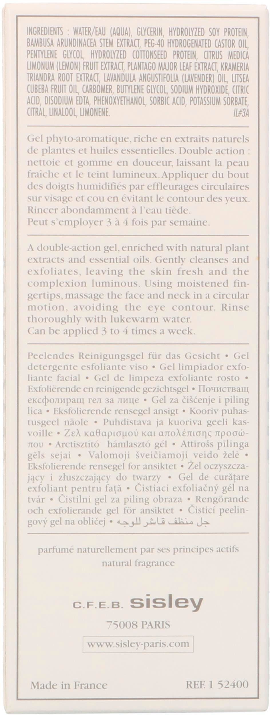 sisley Gesichtspeeling BUFF AND WASH BOTANICAL FACIAL GEL, Geltextur, reinigt die Haut, entfernt abgestorbene Hautzellen.