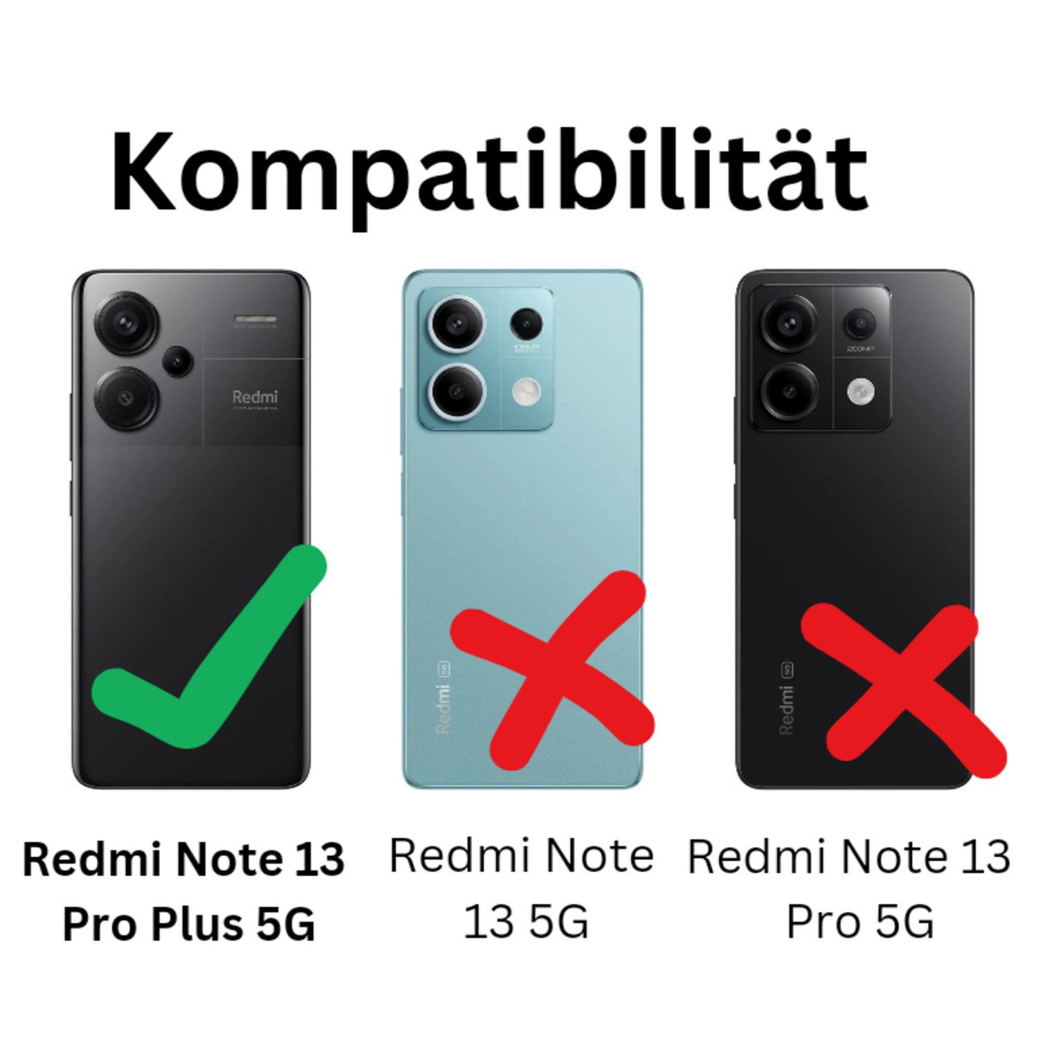 CLM-Tech Handytasche für Xiaomi Redmi Note 13 Pro Plus 5G Hülle aus Kunstleder Klapphülle (goldener Ruhm, Handyhülle mit Standfunktion - Wallet Flip Case inklusive Kartenfächer), - Cover mit Magnetverschluss - Redmi Note 13 Pro+ 5G Schutzhülle