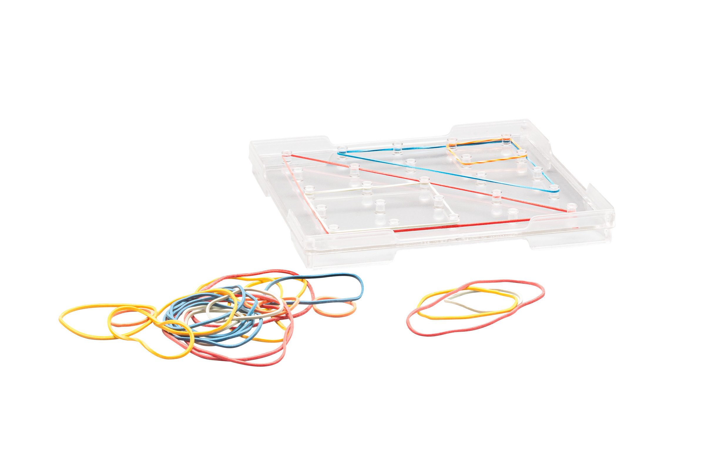 Wissner® aktiv lernen Lernspielzeug Geometriebrett klein transparent, Geobrett Mathe lernen RE-Plastic® (62-St), RE-Plastic®
