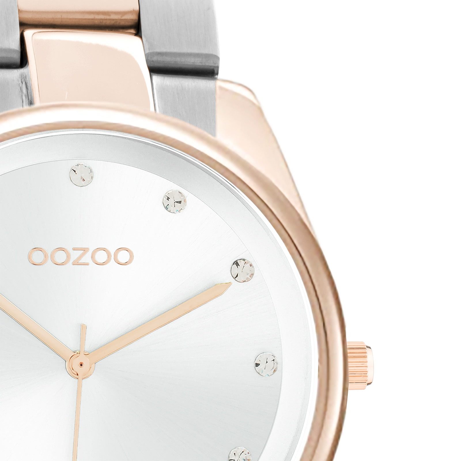 OOZOO Quarzuhr Oozoo Damen Armbanduhr Timepieces, (Analoguhr), Damenuhr rund, mittel (ca. 38mm) Edelstahlarmband, Casual-Style