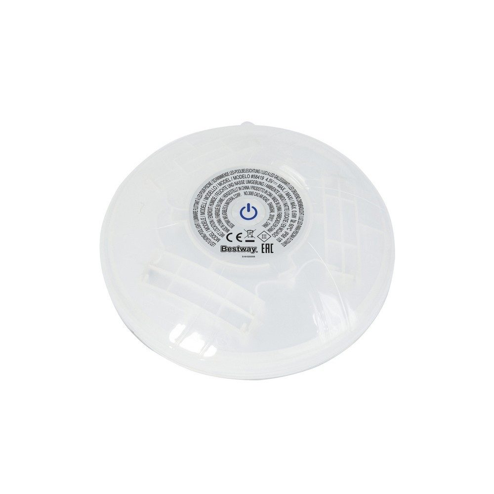 BESTWAY Pool-Lampe Schwimmleuchte Poolbeleuchtung Unterwasserlicht, Farbwechsel, Abschaltautomatik, LED, bunt, 4 Lichtfarben, 7 Modi, schwimmend, Abschaltautomatik