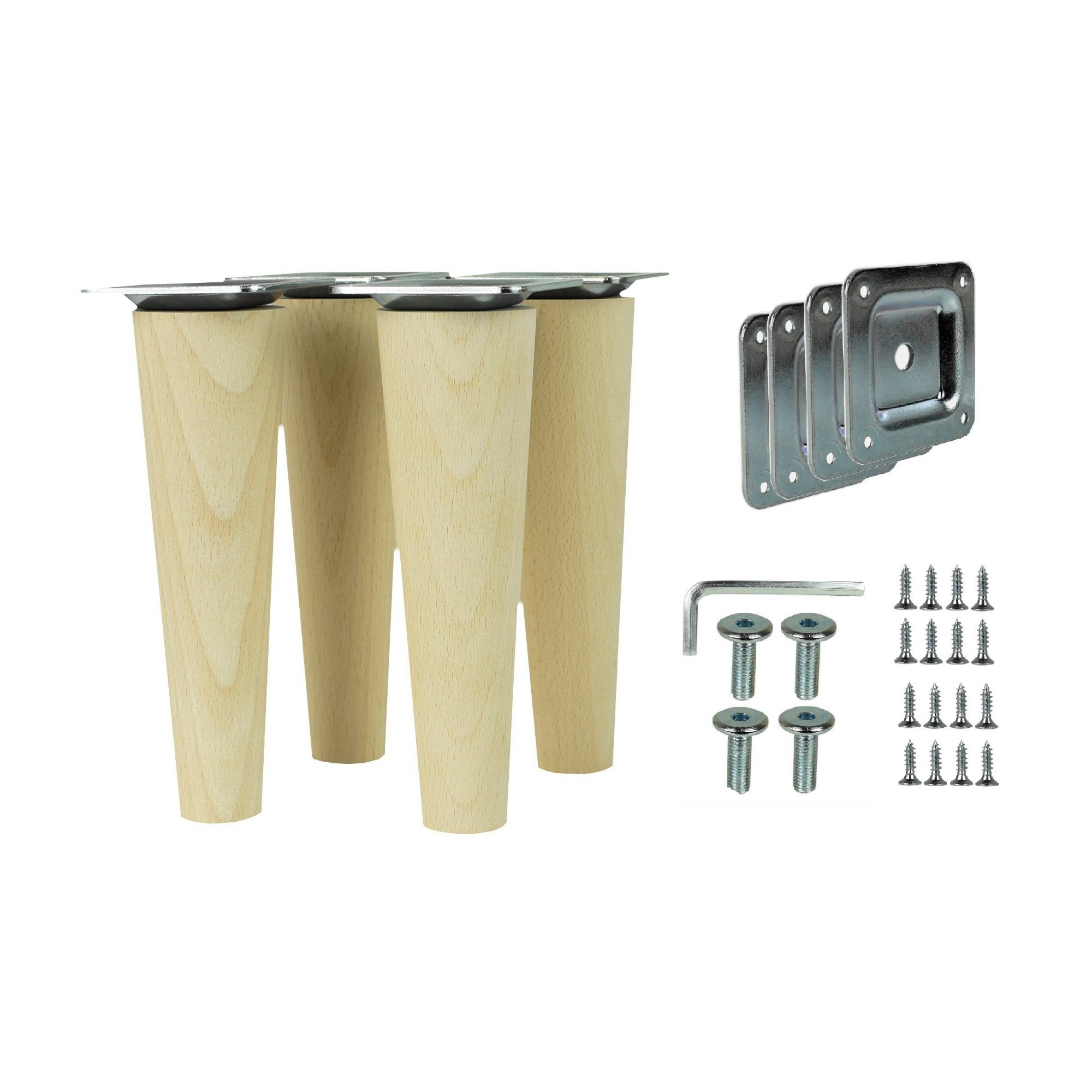 Prima-Online Möbelfuß Möbelfüße Füße für Schrank Sofa Tisch Beine aus Holz günstig online kaufen