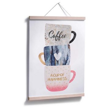 K&L Wall Art Poster Poster Fredriksson Shabby Chic Küche Kaffee Happiness, Esszimmer Wandbild modern