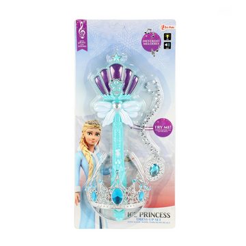 Toi-Toys Kostüm Ice Princess - Krone, Kette und Zauberstab (mit Licht und Sound)