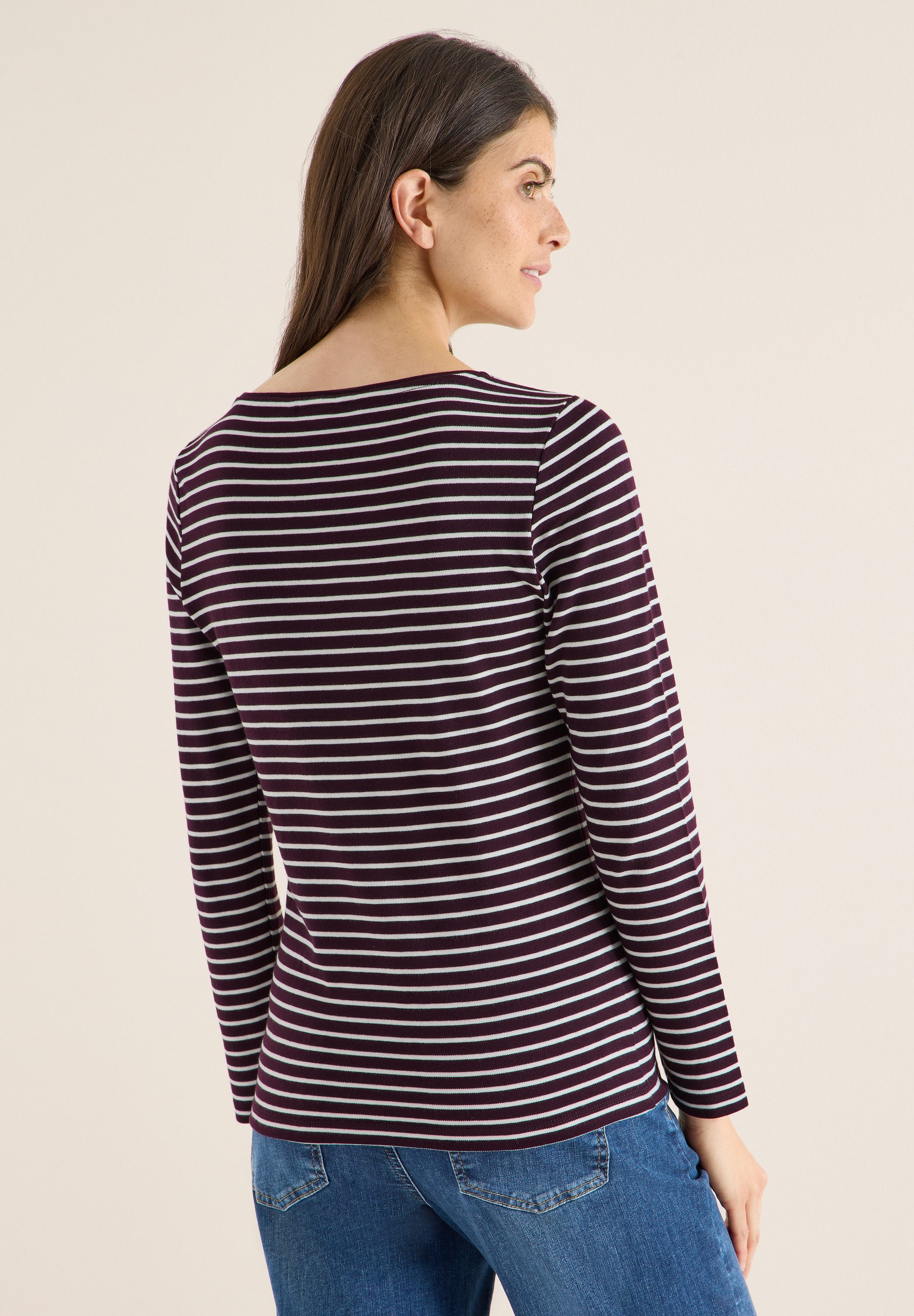 CECIL Langarmshirt aus reiner Baumwolle