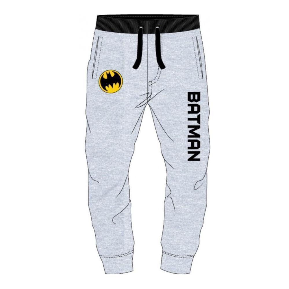 Batman Jogginghose Jogginghose mit gelbem Batman-Logo und Schriftzug - Hellgrau