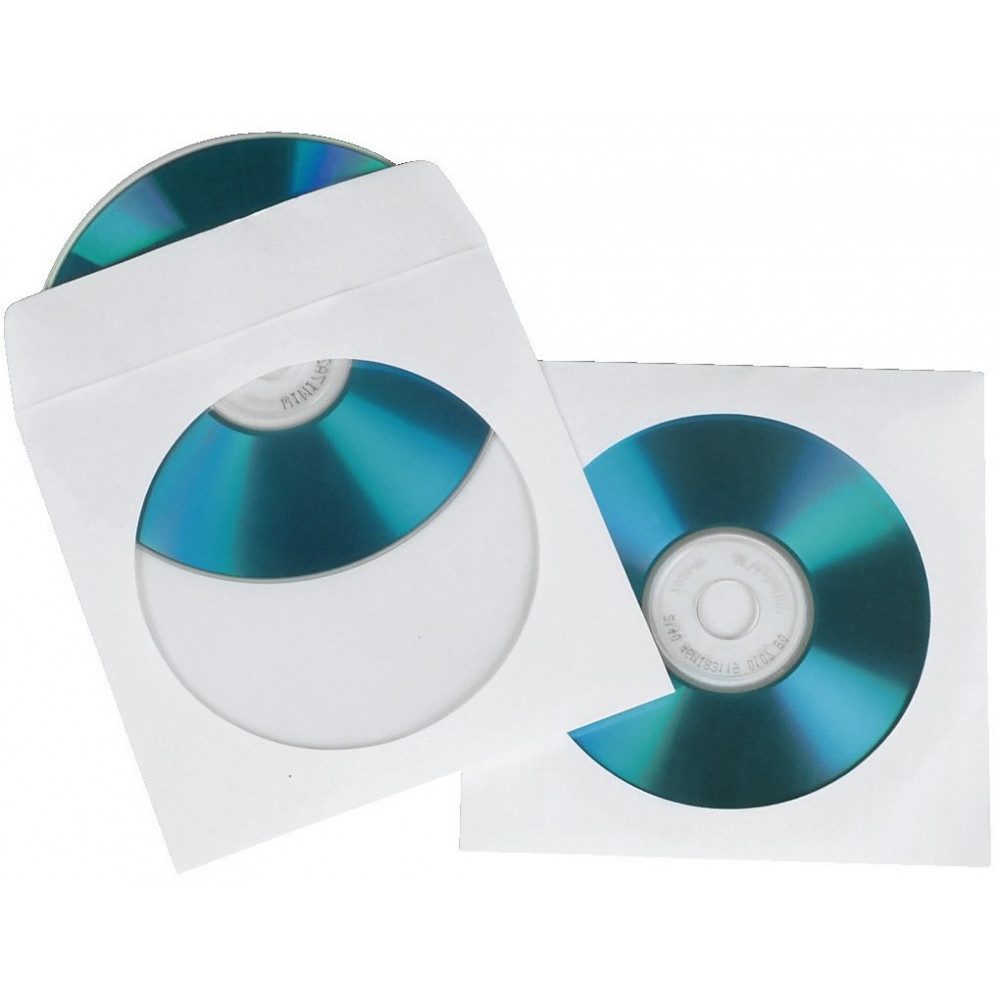 Hama Aufbewahrungsbox Hama CD Papierhüllen 50er weiß für CDs und DVDs (Platzsparende Papierhüllen für CD und DVD)