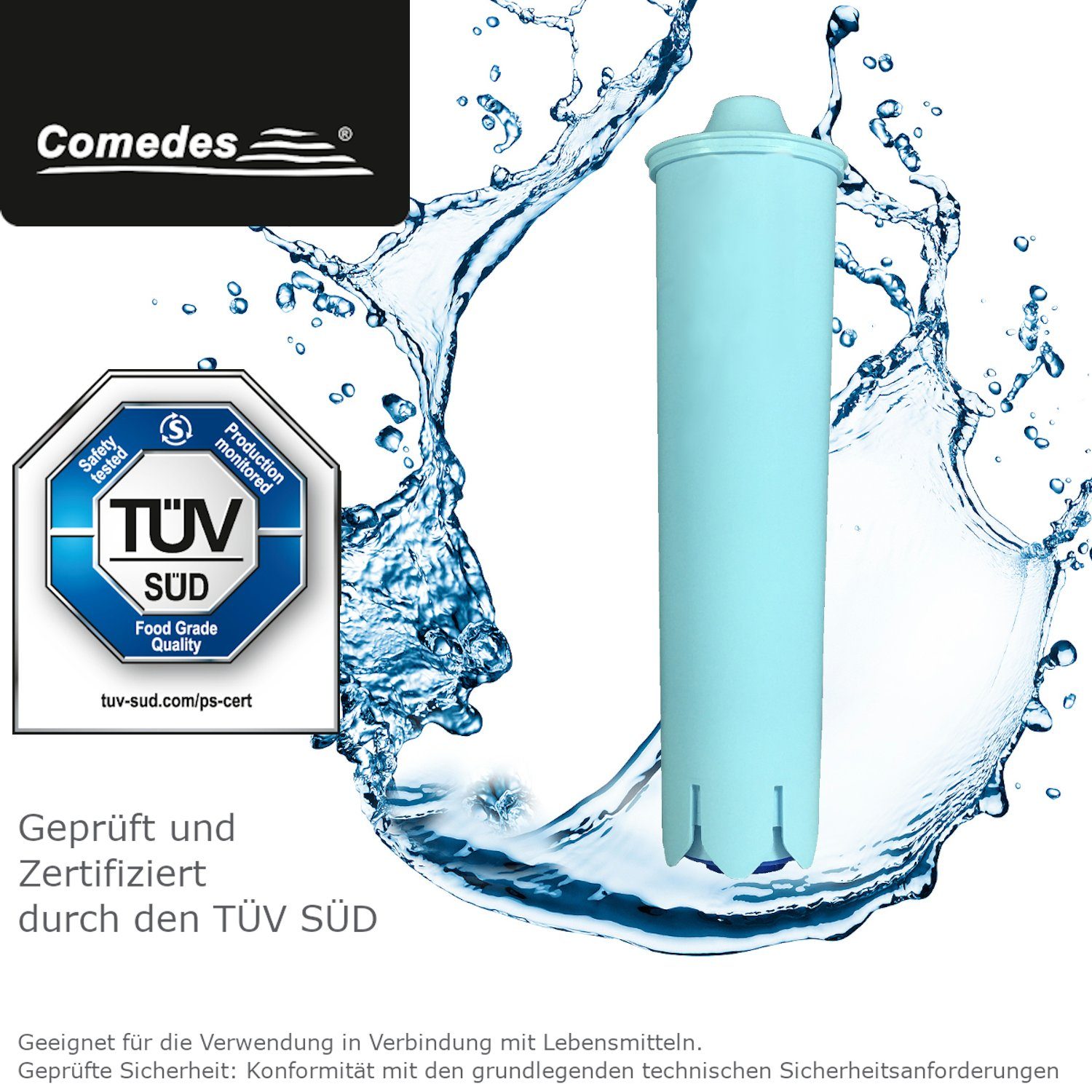 Comedes Wasserfilter 3er Set einsetzbar für Jura Jura 71311, Micro,ENA, passend statt 67007, ENA Impressa, 71312, statt Blue für Jura Jura Giga einsetzbar Claris Blue Jura die Blue, Claris Claris Blue Claris Zubehör