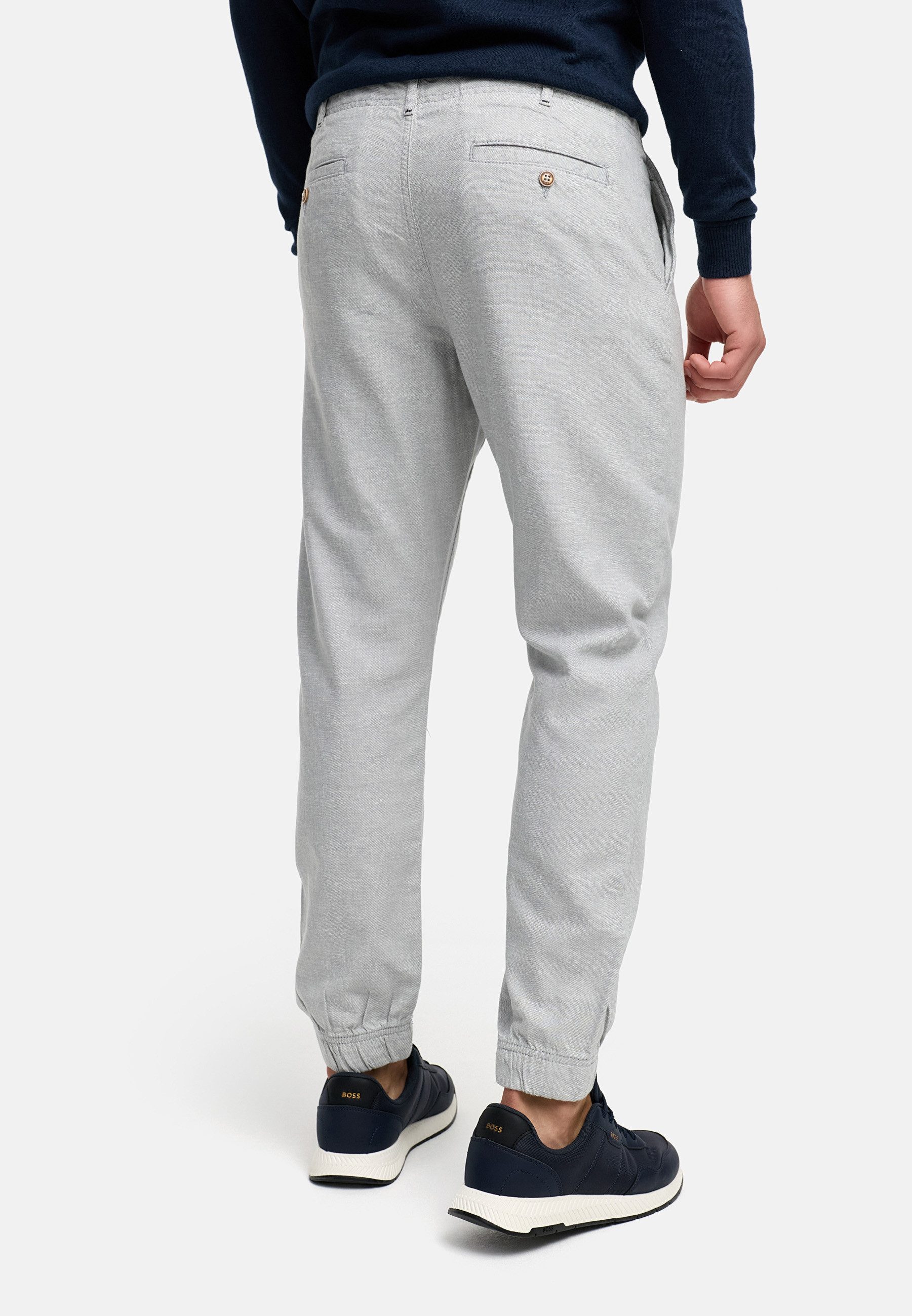 Indicode Leinenhose Herren Blnda Sommerhose Leinen Herrenhose samt dekorativem Gürtel aus Kordeln